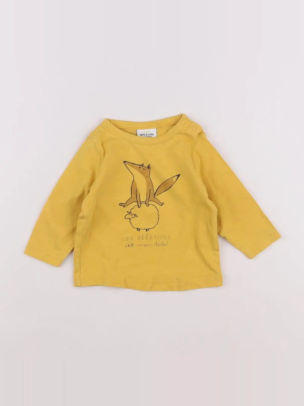 Tape à l'oeil - tee-shirt jaune - 3 mois