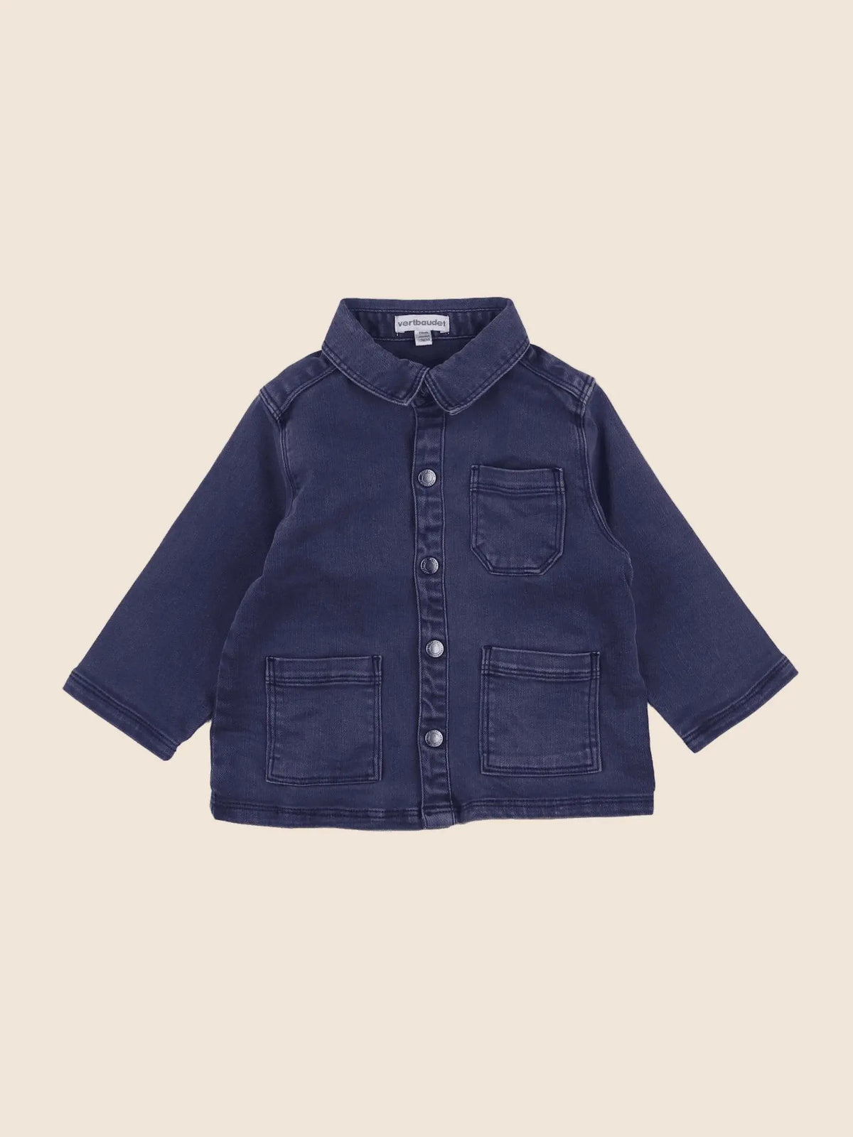 Vertbaudet - chemise bleu - 12 mois