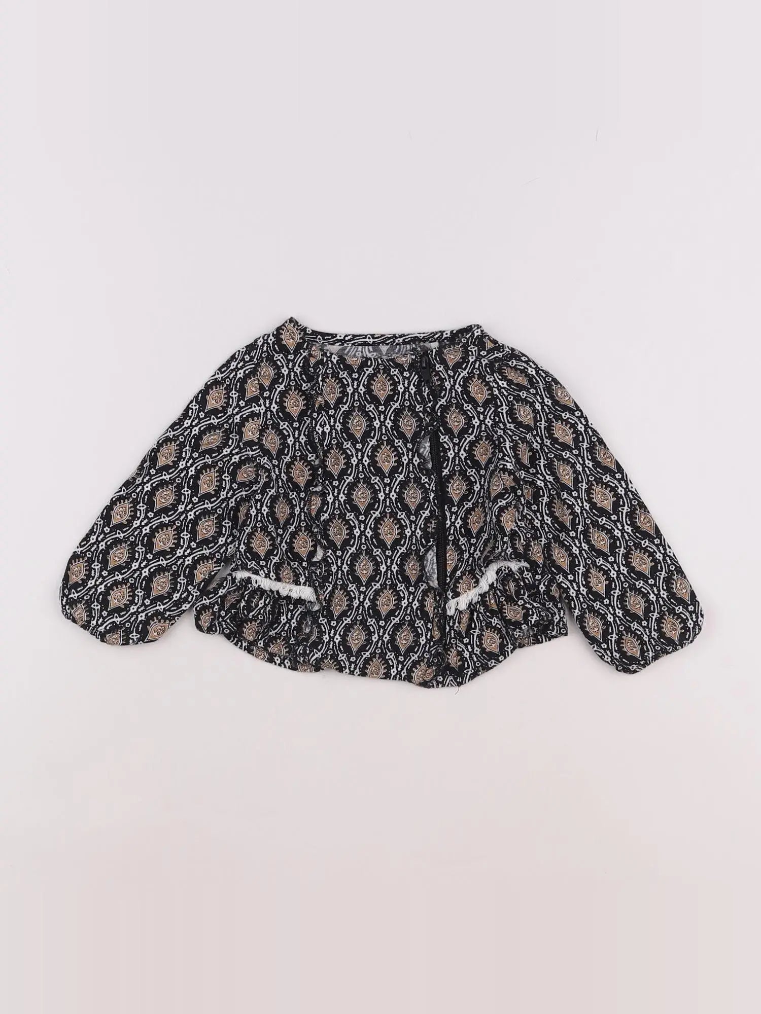 IKKS - blouse noir - 12 mois