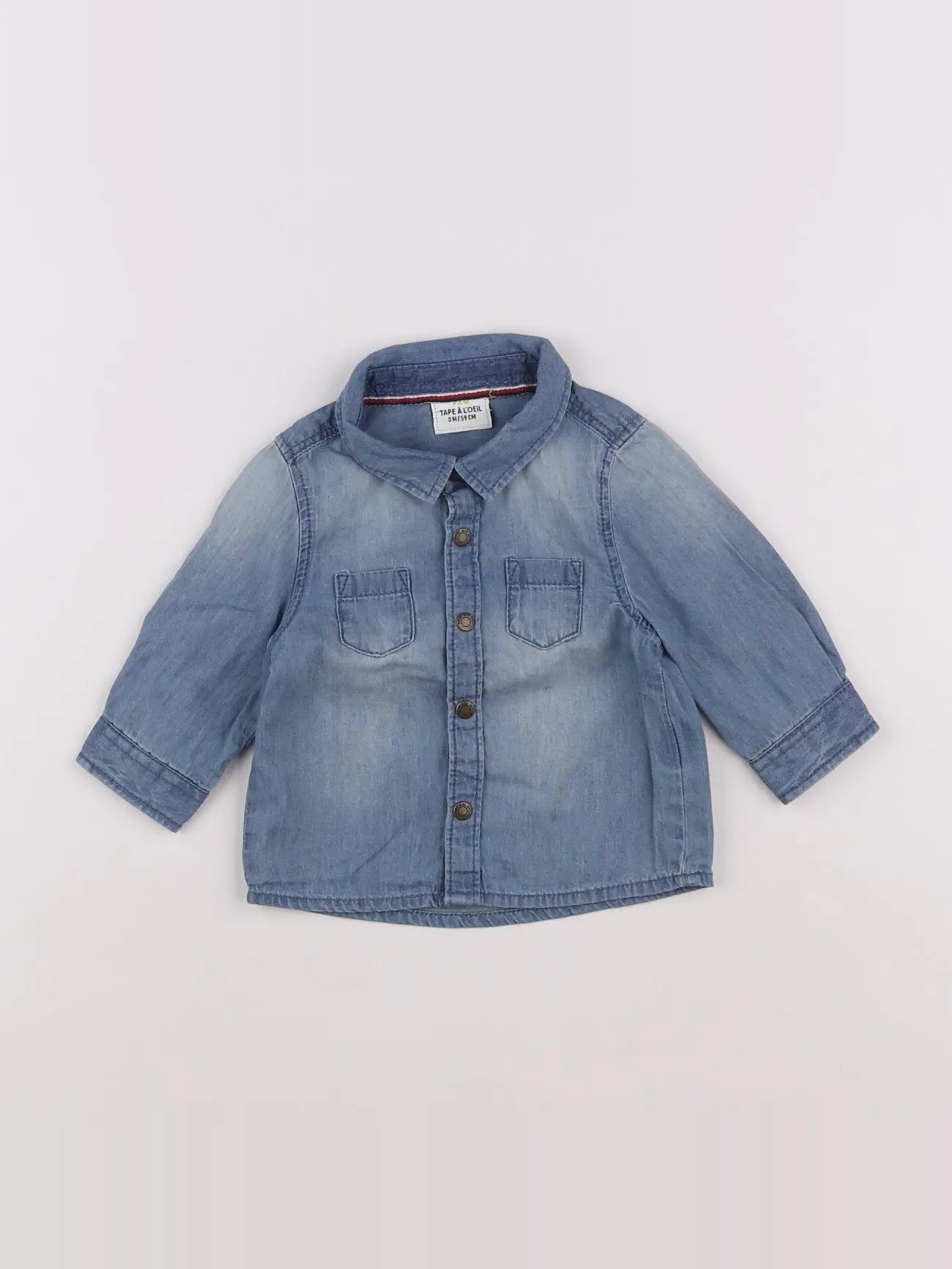 Tape à l'oeil - chemise bleu - 3 mois