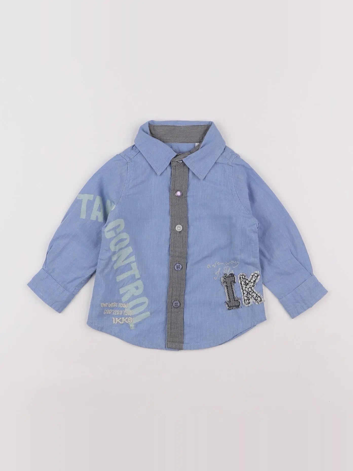 IKKS - chemise bleu - 6 mois