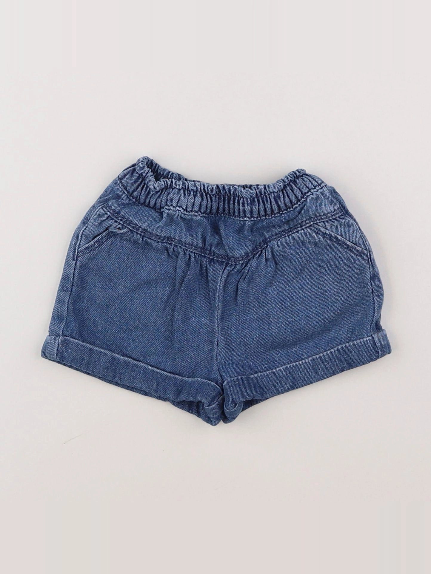 Vertbaudet - short bleu - 6 mois