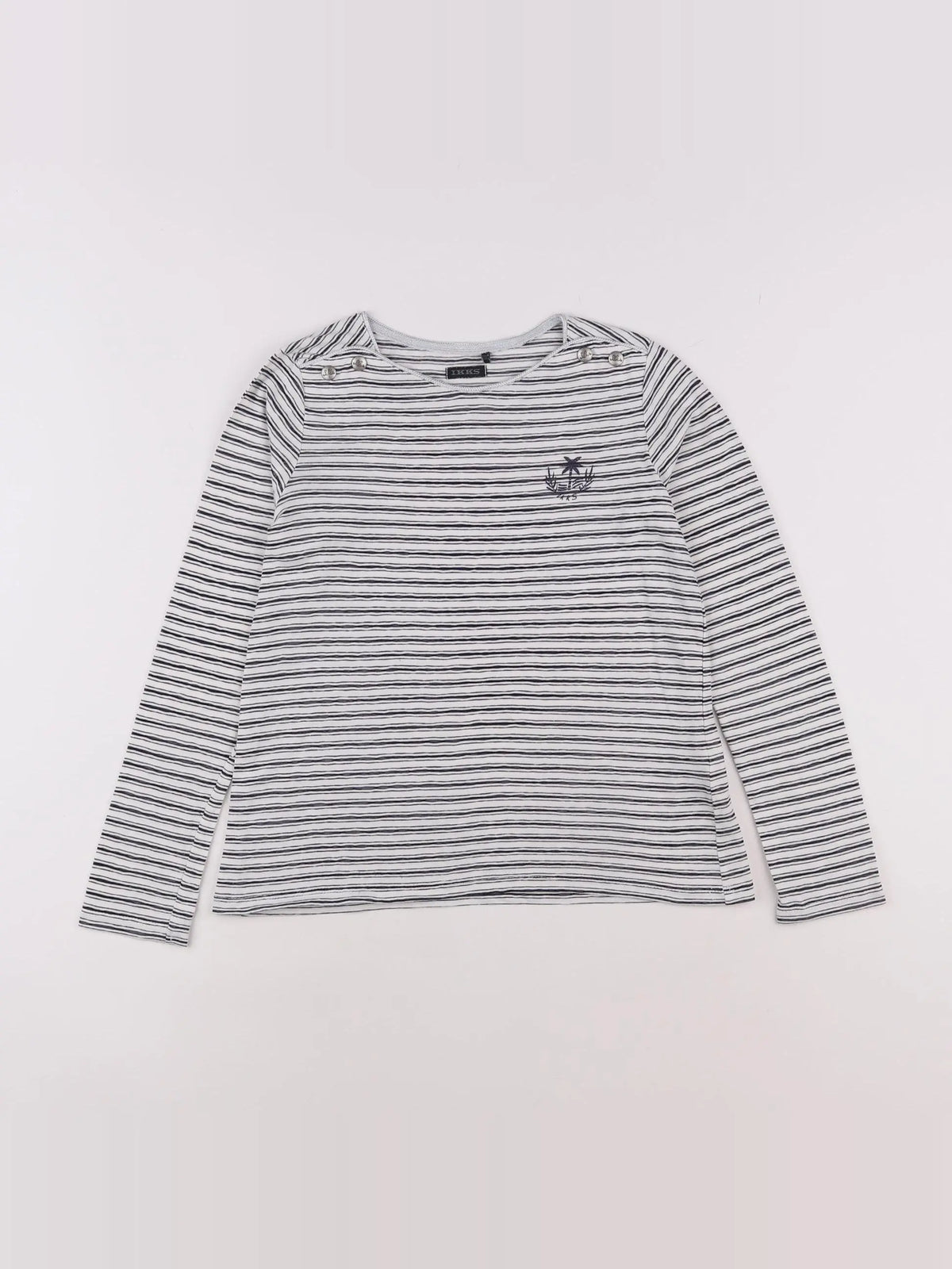 IKKS - tee-shirt noir, blanc - 10 ans