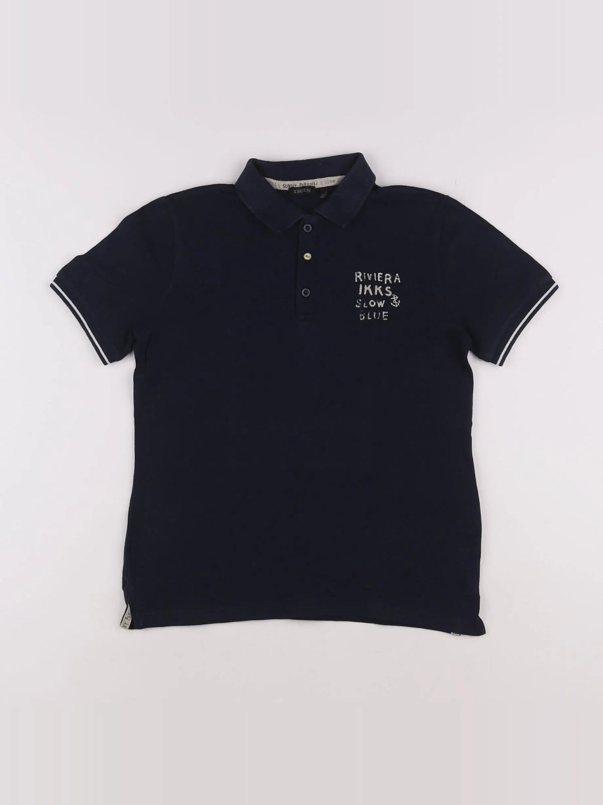 IKKS - polo imprimé au dos bleu - 10 ans