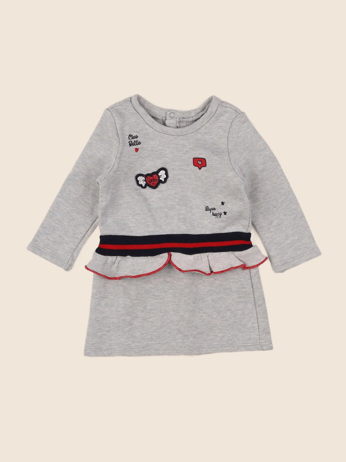 IKKS - robe gris - 12 mois
