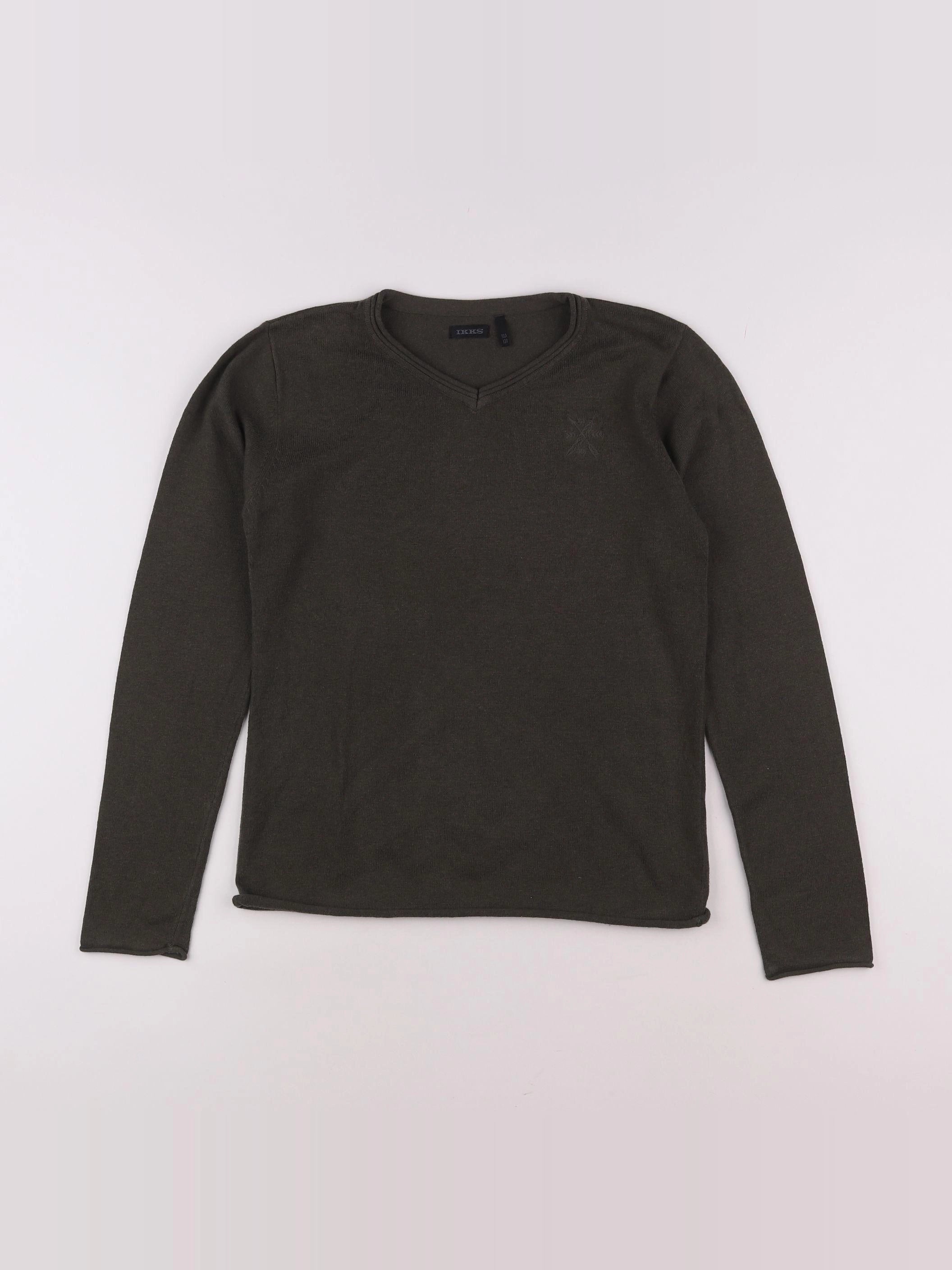 IKKS - pull imprimé au dos vert - 10 ans