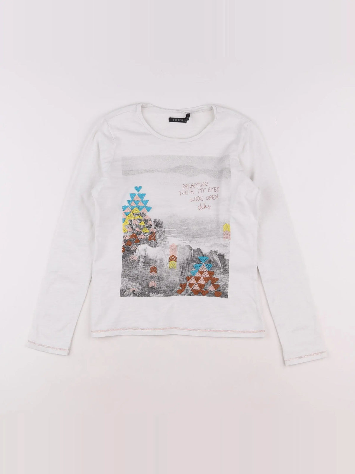IKKS - tee-shirt blanc - 10 ans