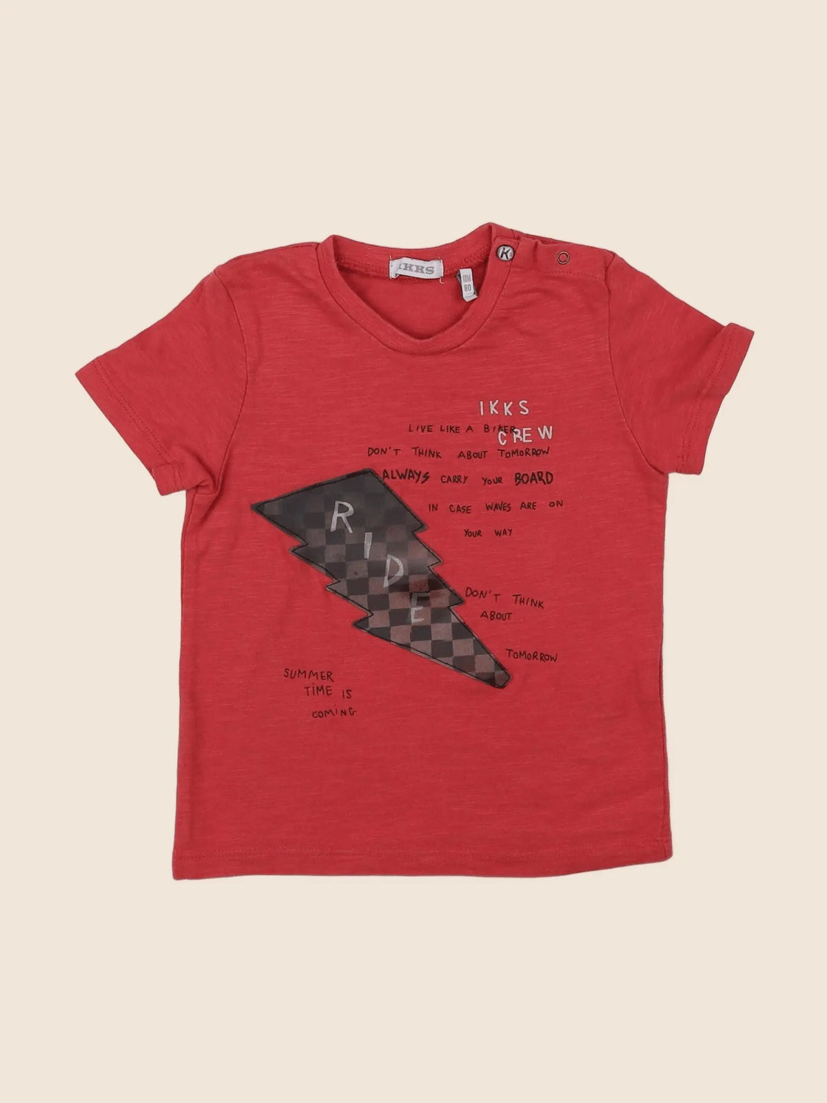 IKKS - tee-shirt rouge - 18 mois