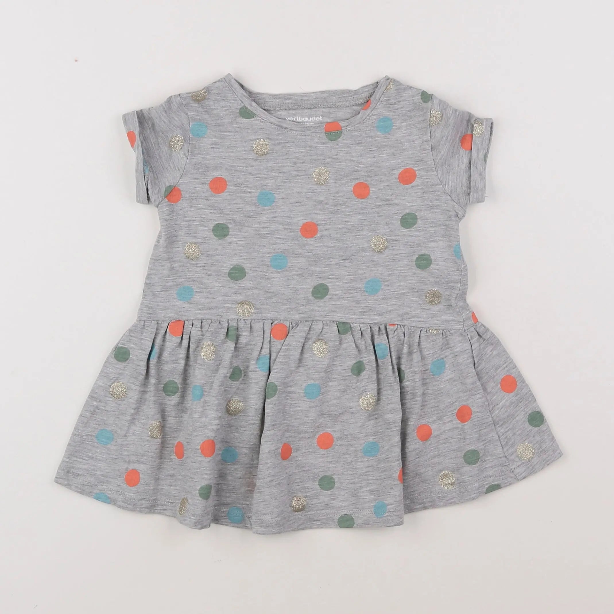 Vertbaudet - robe multicolore - 2 ans