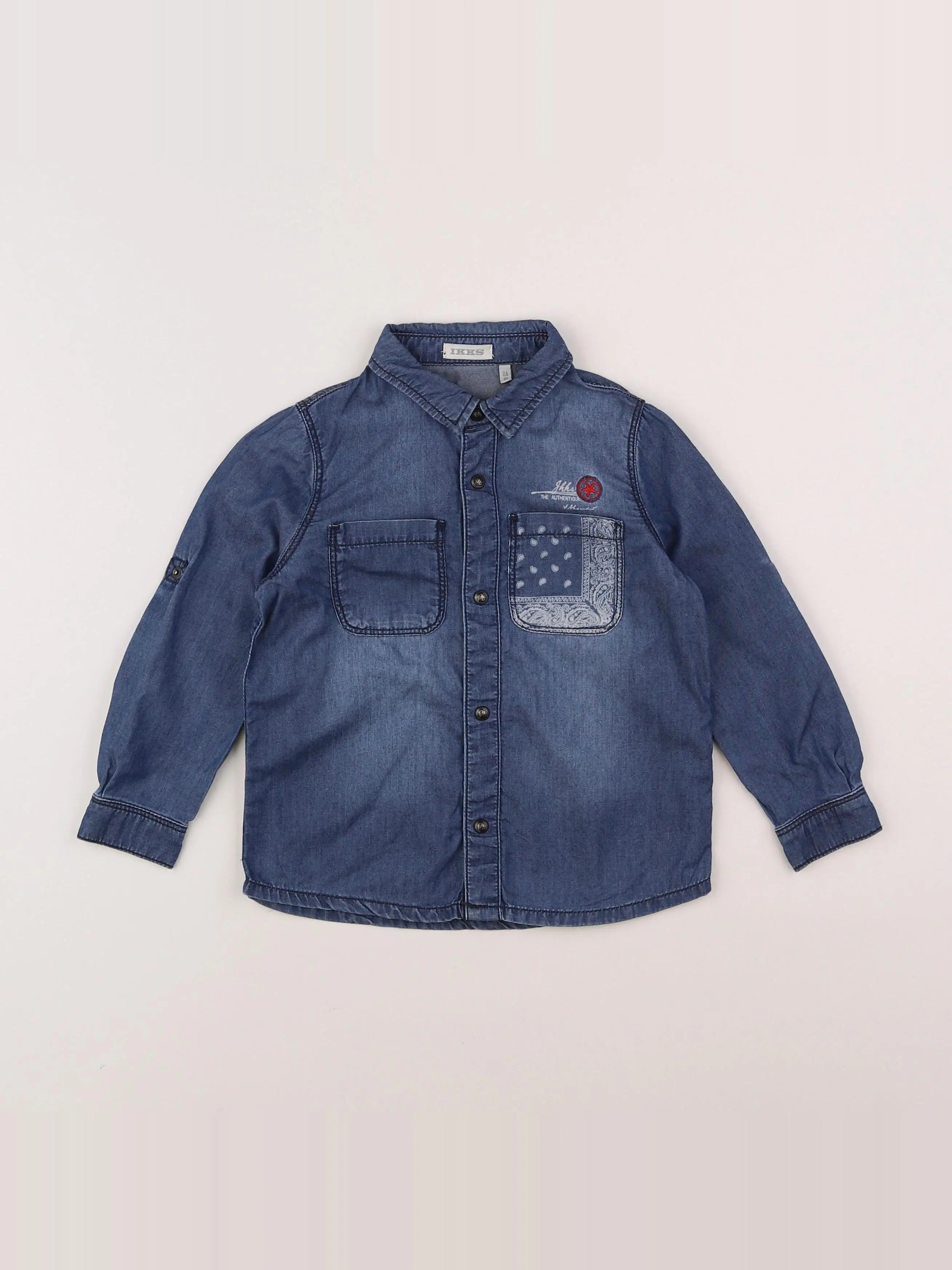 IKKS - chemise bleu - 2 ans