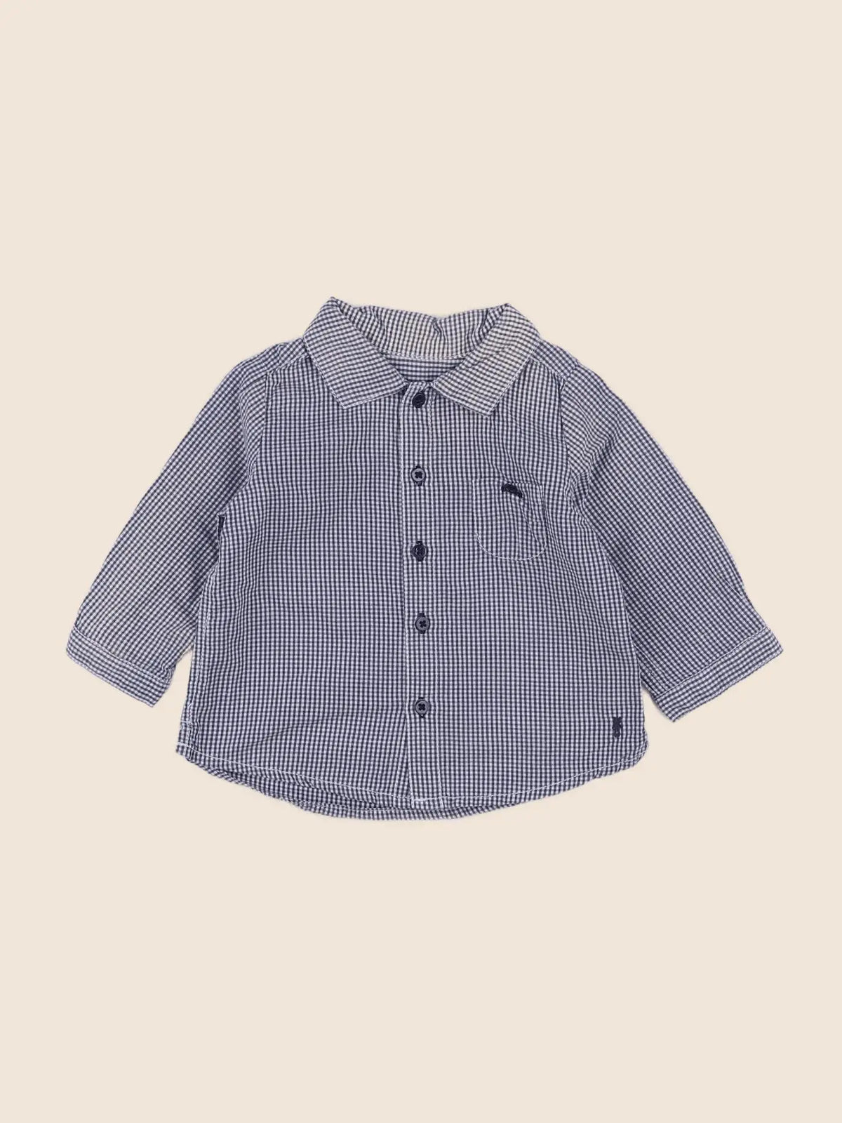 Natalys - chemise bleu - 9 mois