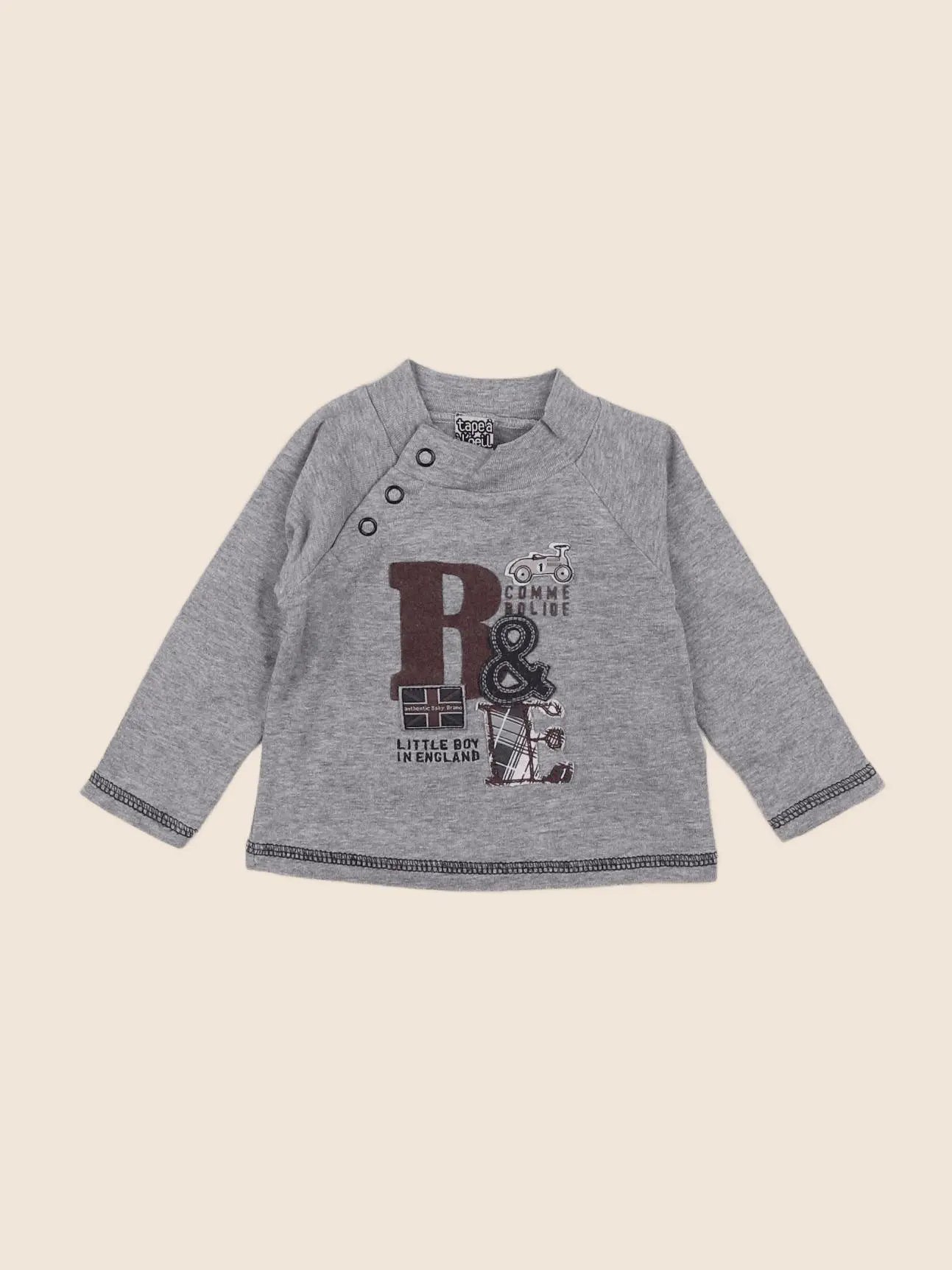 Tape à l'oeil - tee-shirt gris - 6 mois