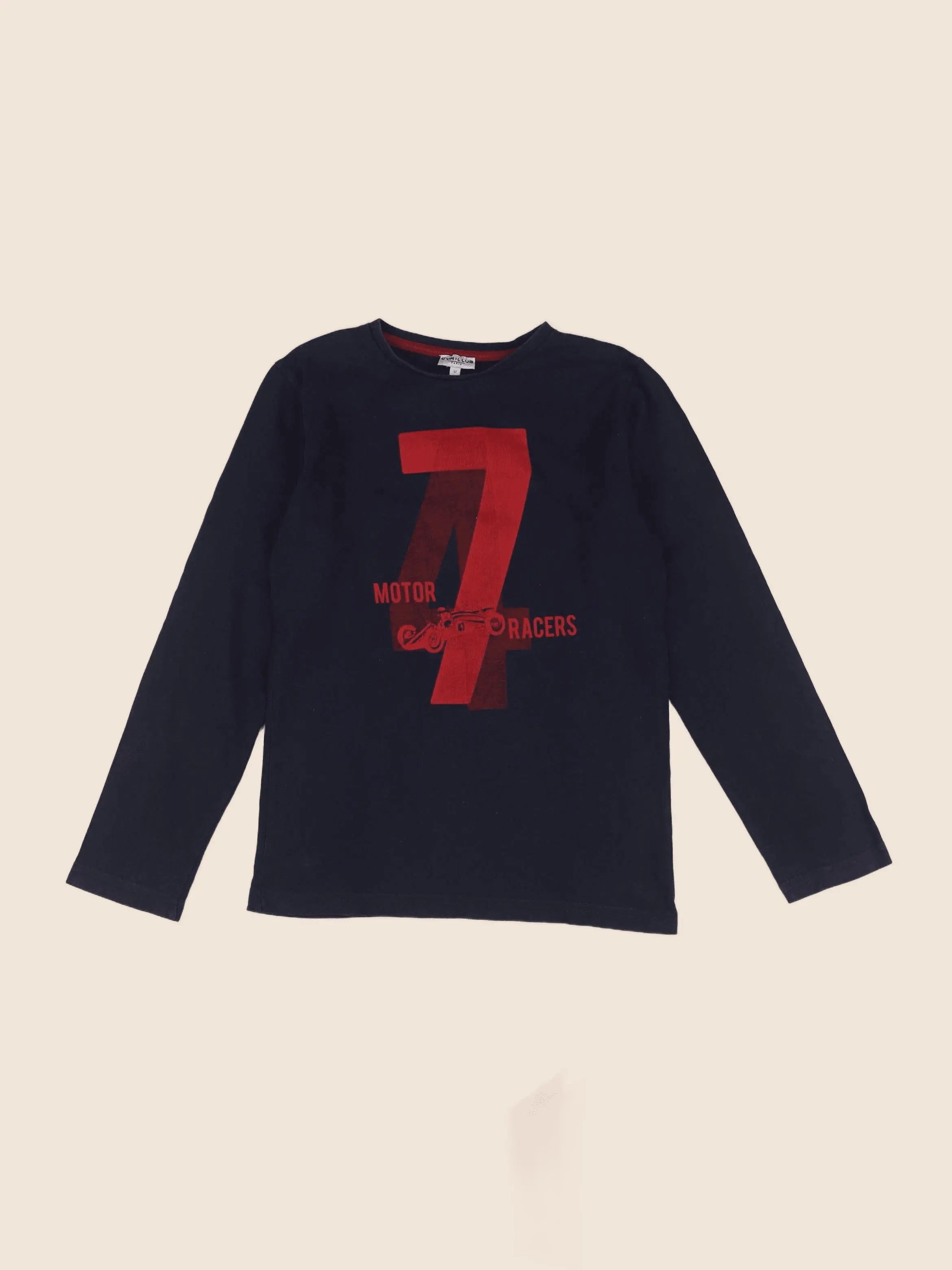 Cyrillus - tee-shirt bleu, rouge - 12 ans