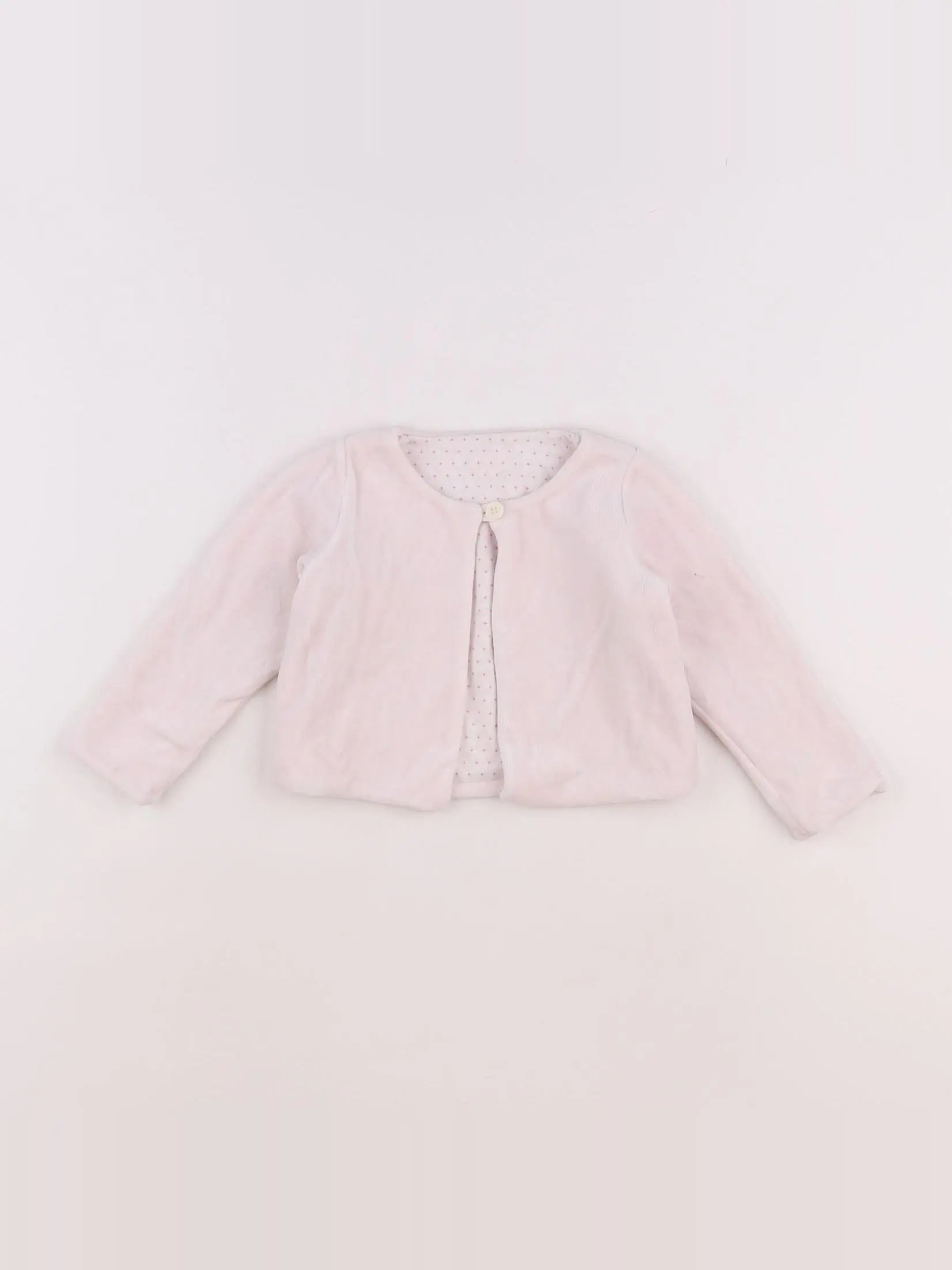 Petit Bateau - gilet rose - 12 mois