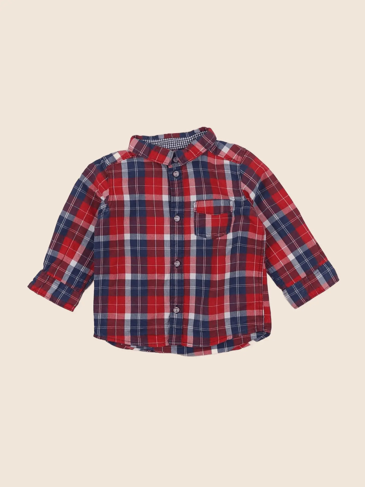 H&M - chemise bleu - 9/12 mois