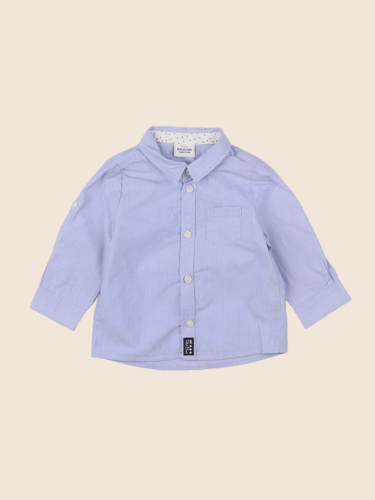 Tape à l'oeil - chemise bleu - 12 mois