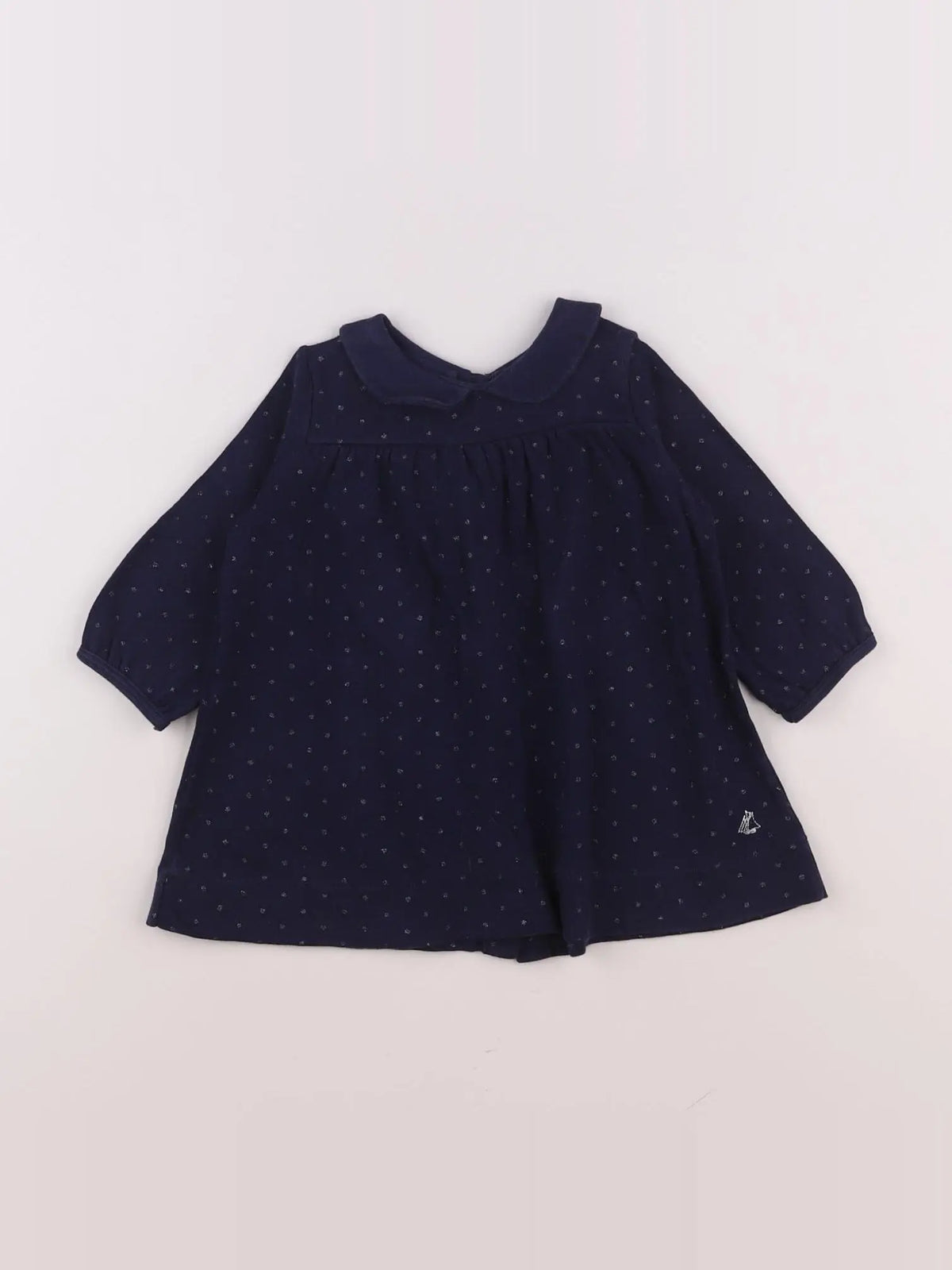 Petit Bateau - robe bleu - 12 mois