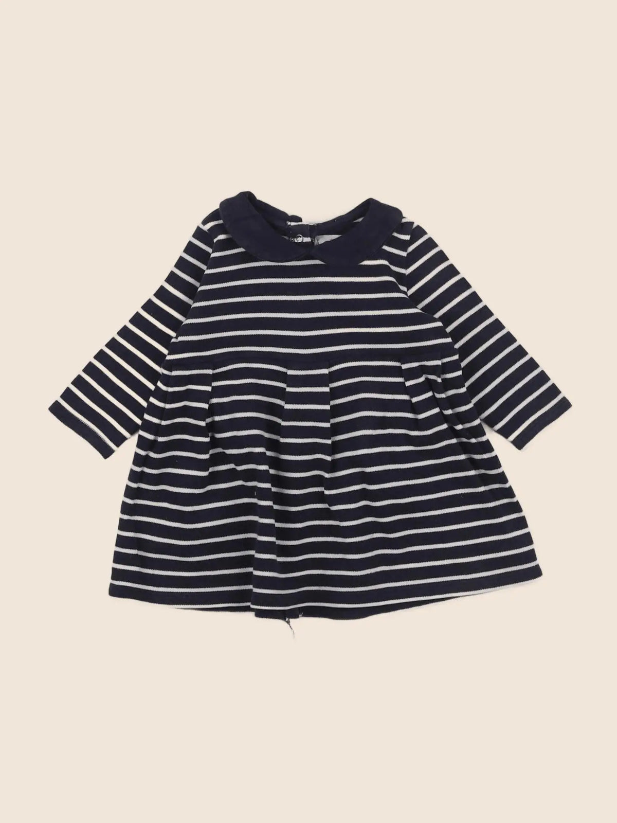 Petit Bateau - robe bleu - 12 mois