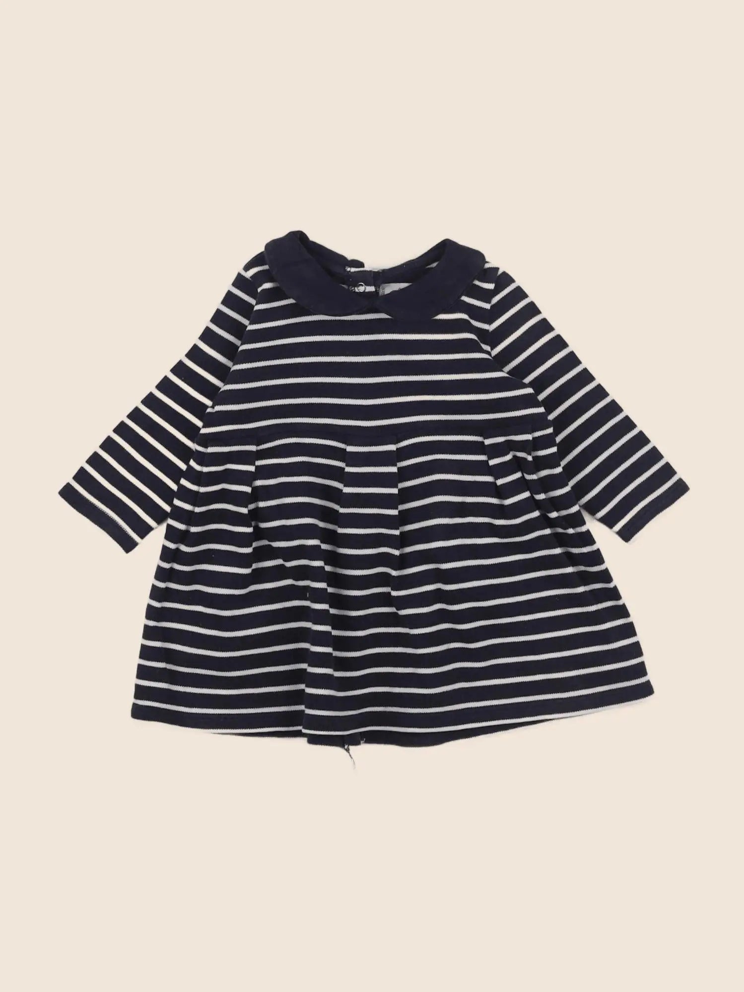 Petit Bateau - robe bleu - 12 mois
