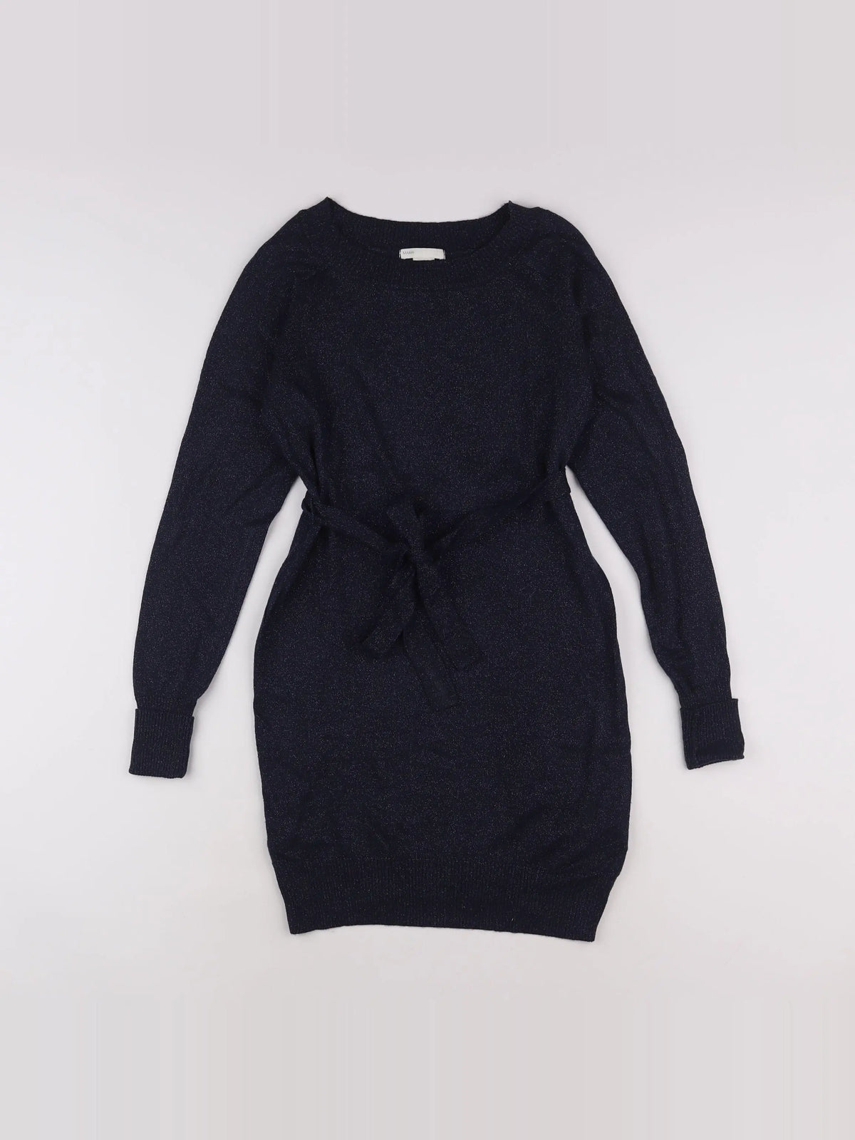 H&M - robe grossesse bleu, or - S