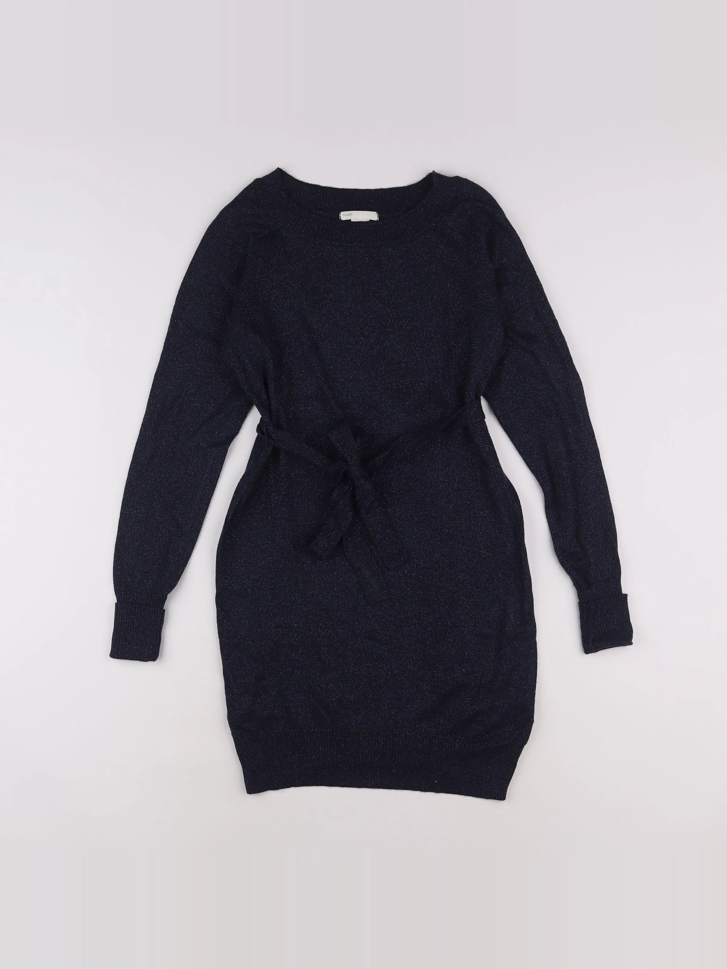 H&M - robe grossesse bleu, or - S