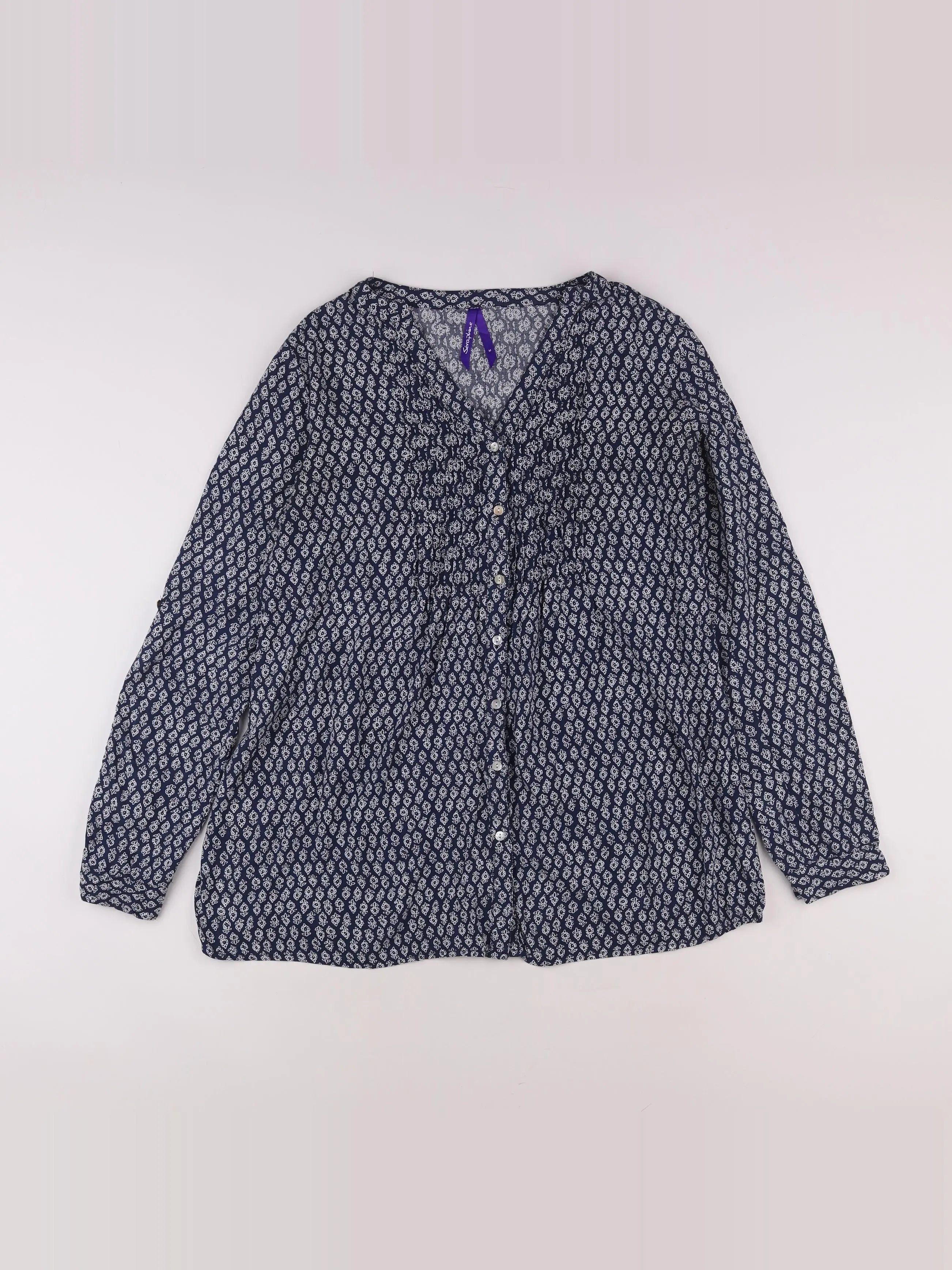 Seraphine - blouse grossesse blanc, bleu - 40 à 42