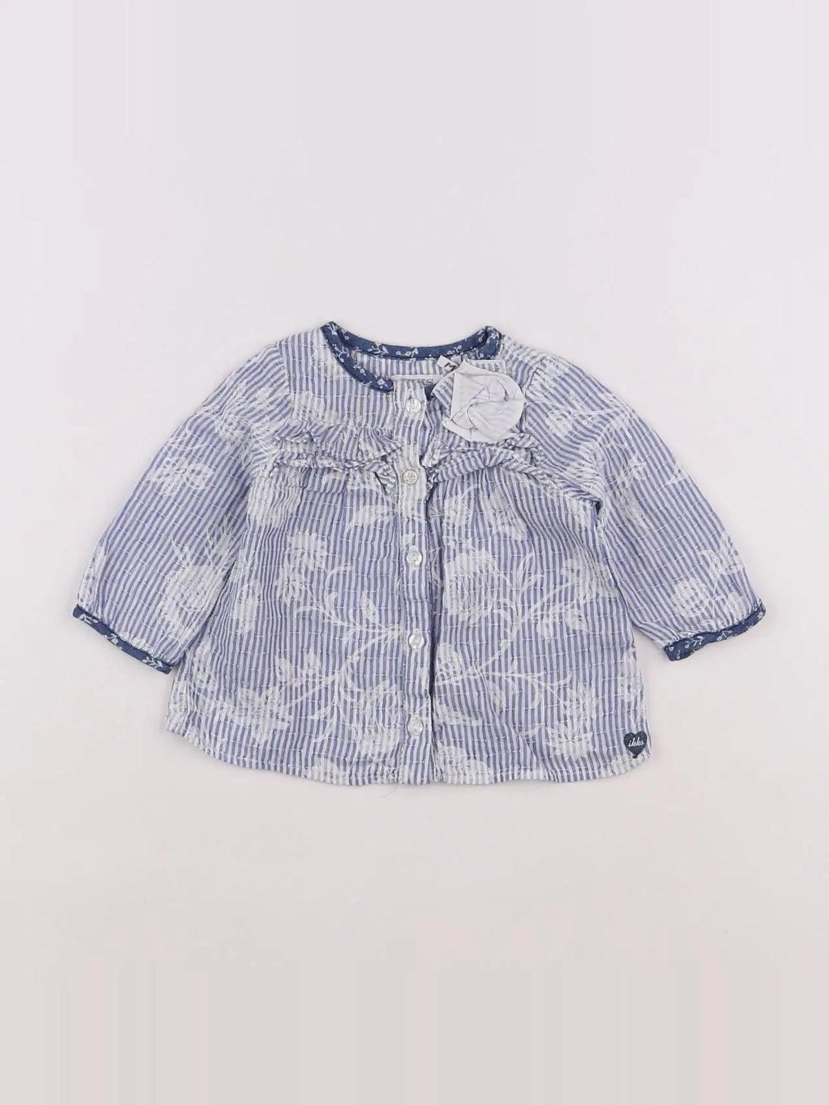 IKKS - blouse bleu, blanc - 3 mois