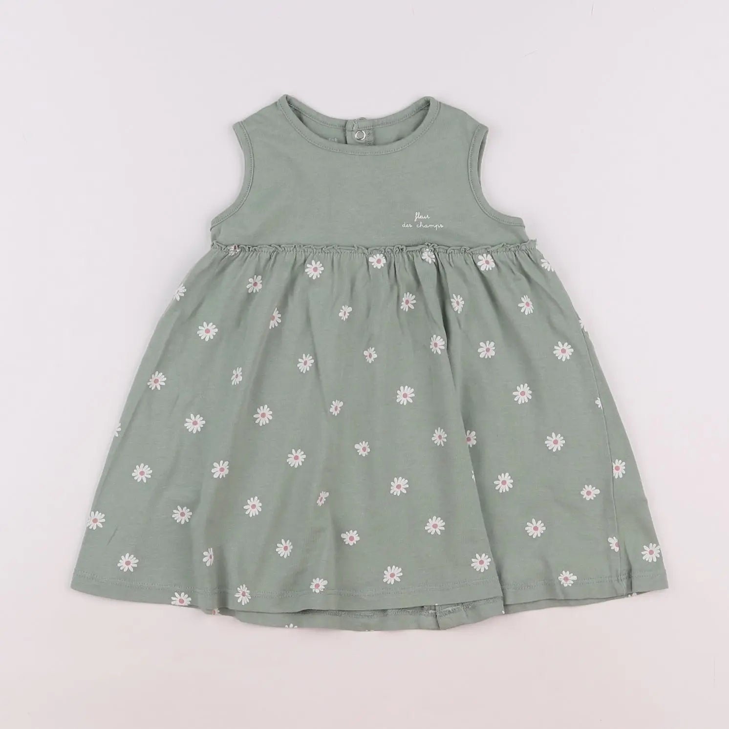 Vertbaudet - robe vert - 12 mois