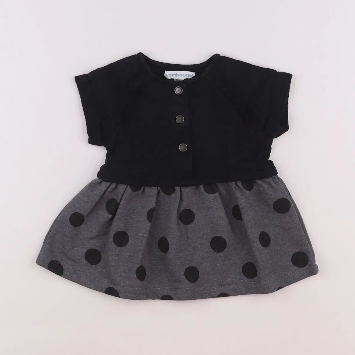 Vertbaudet - robe noir - 3 mois