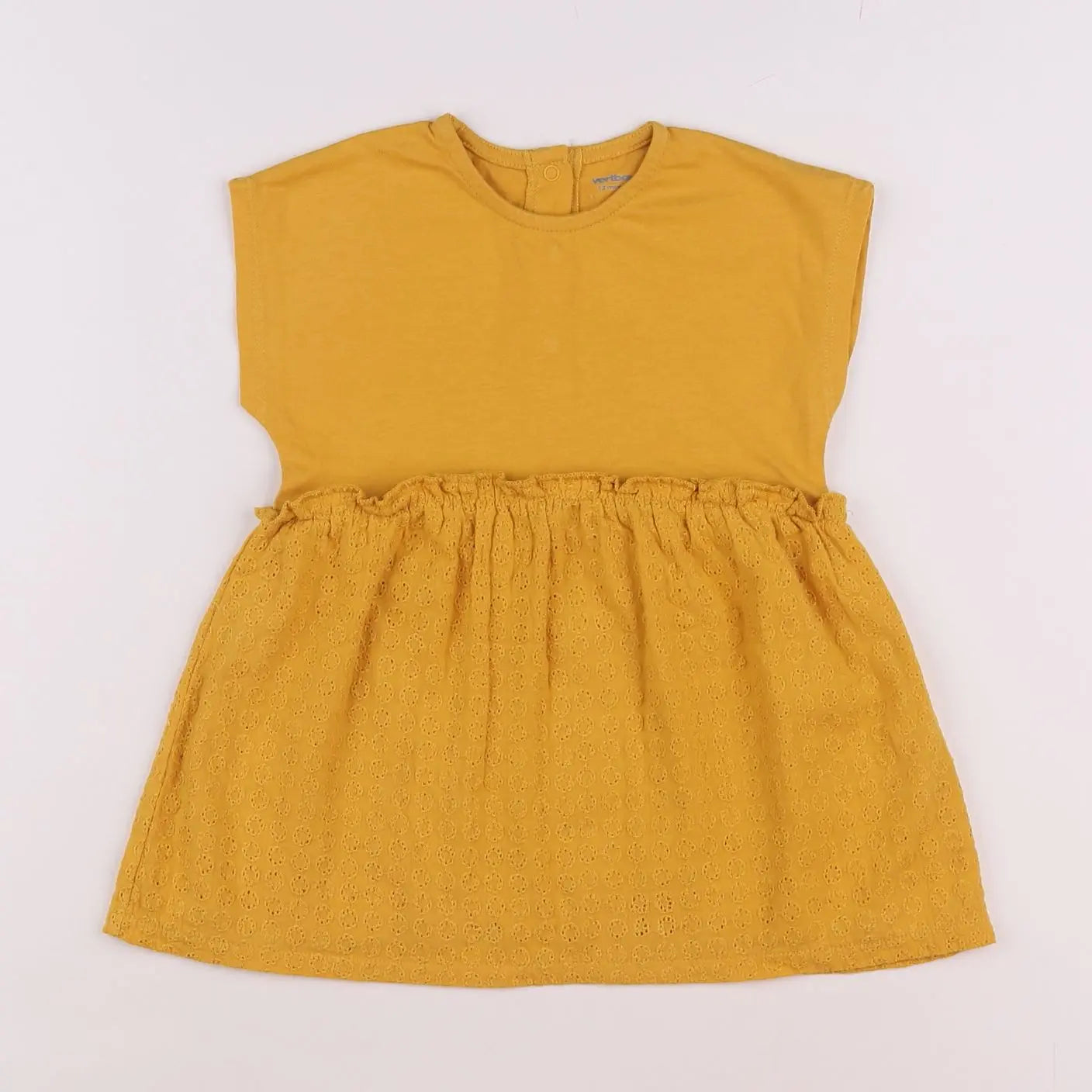 Vertbaudet - robe jaune - 12 mois