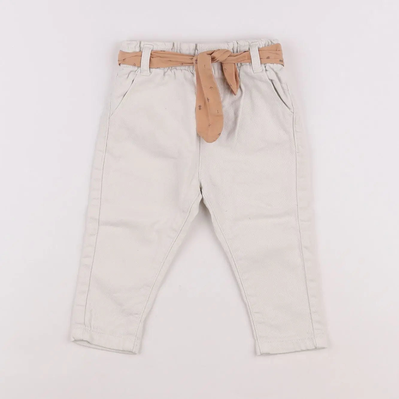 Vertbaudet - pantalon beige - 9 mois