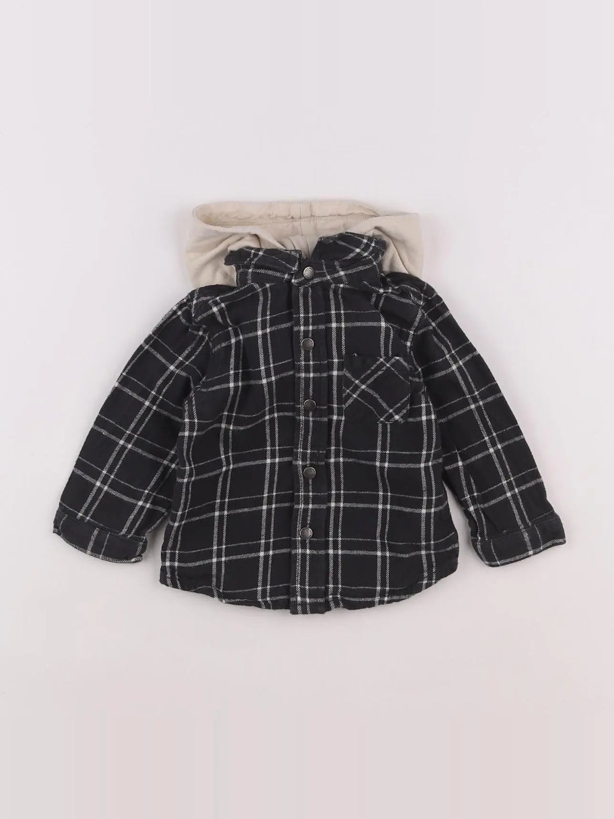 Vertbaudet - chemise gris - 9 mois