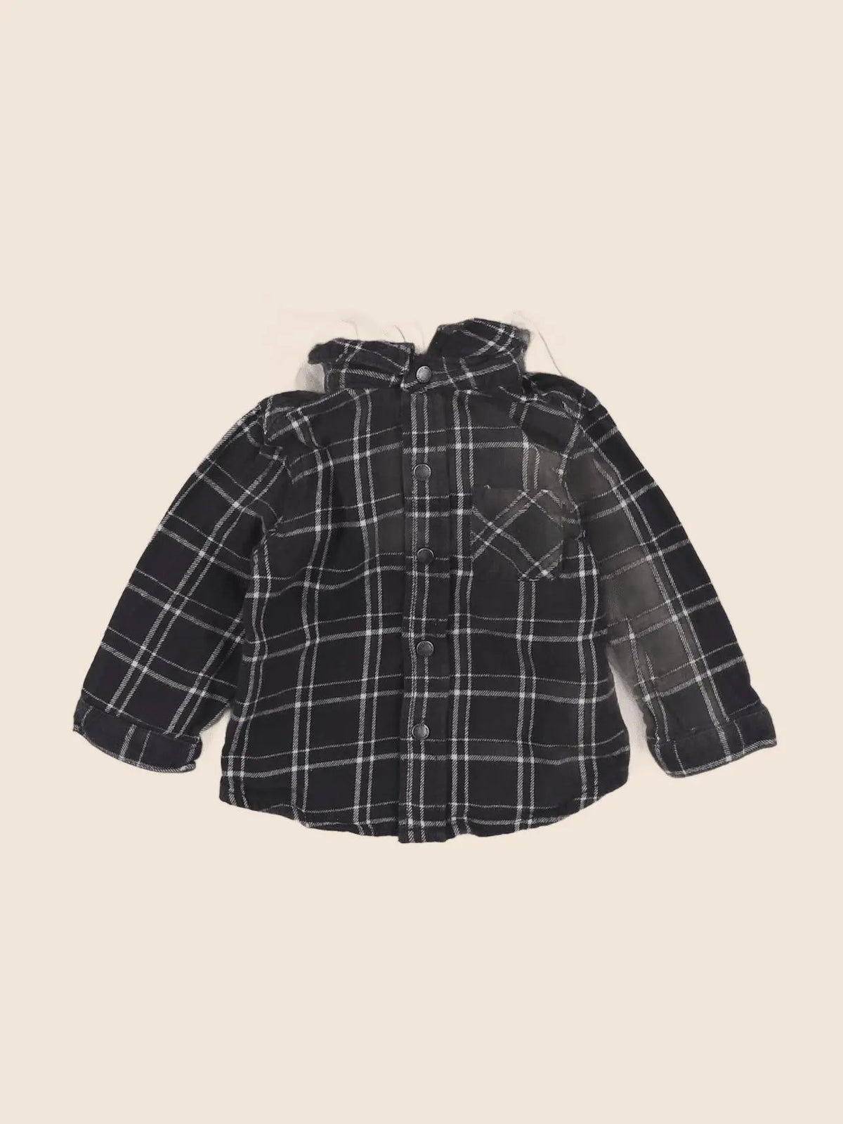 Vertbaudet - chemise gris - 9 mois