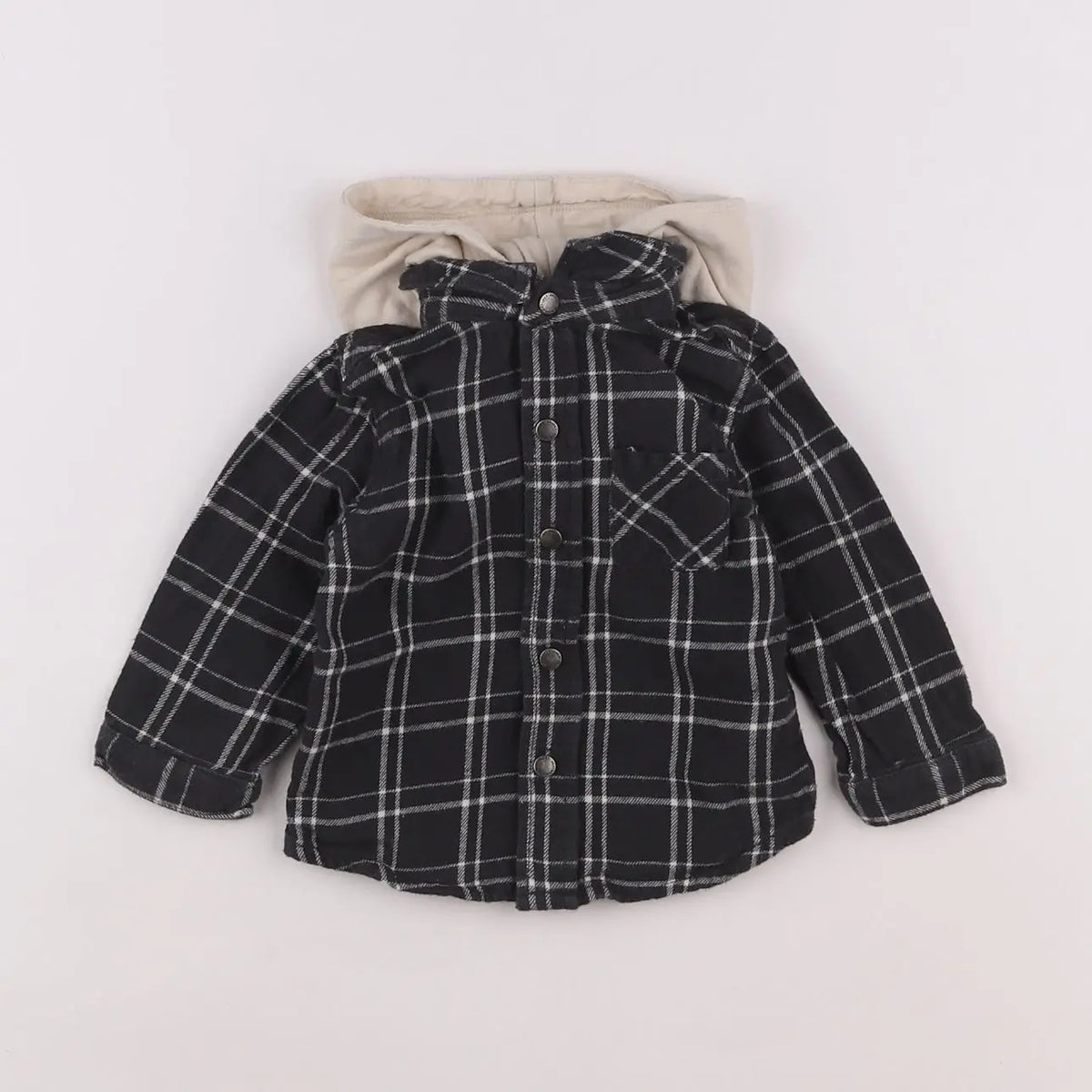 Vertbaudet - chemise gris - 9 mois