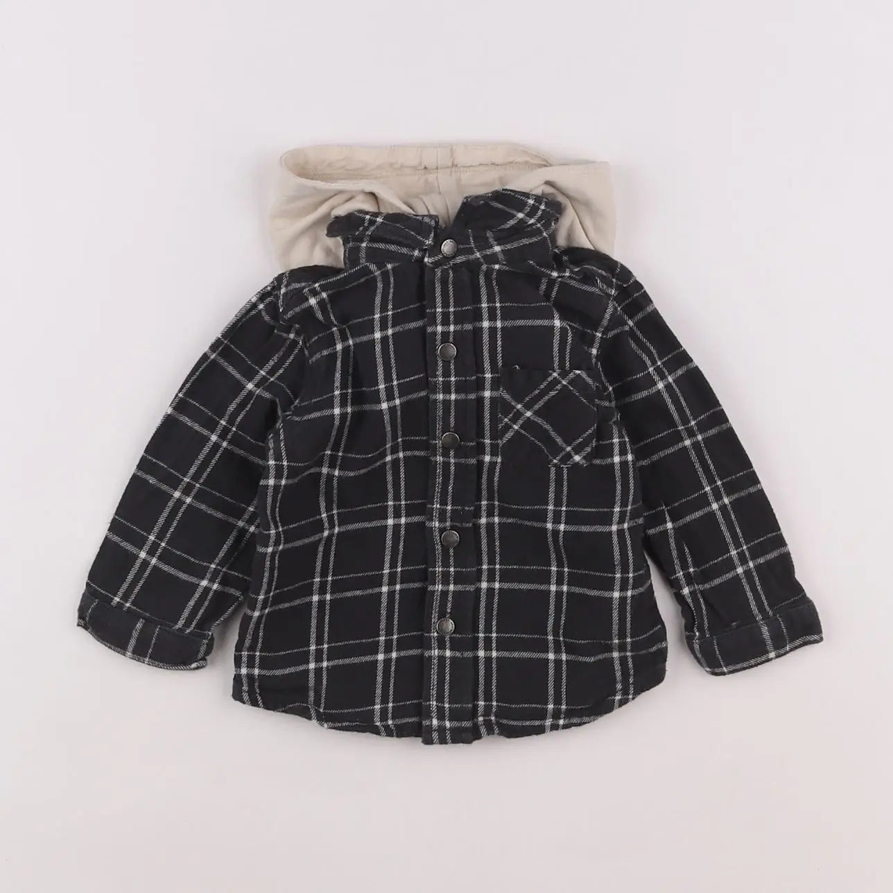 Vertbaudet - chemise gris - 9 mois