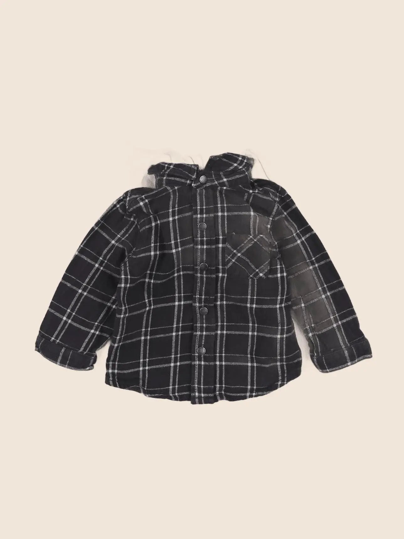 Vertbaudet - chemise gris - 9 mois