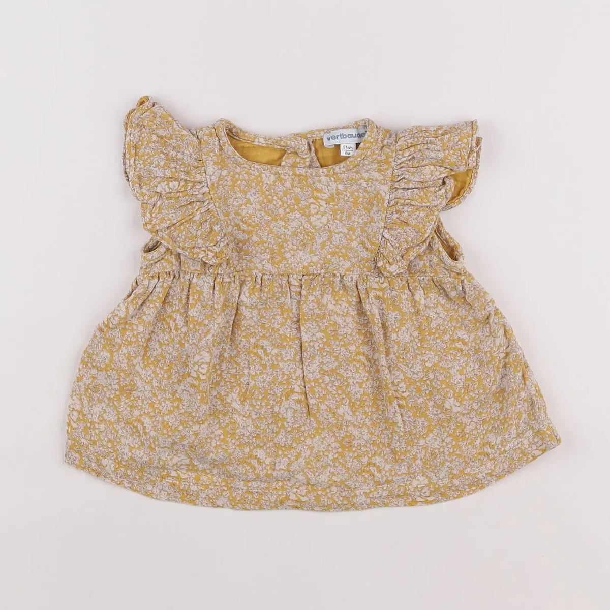 Vertbaudet - blouse jaune - 6 mois