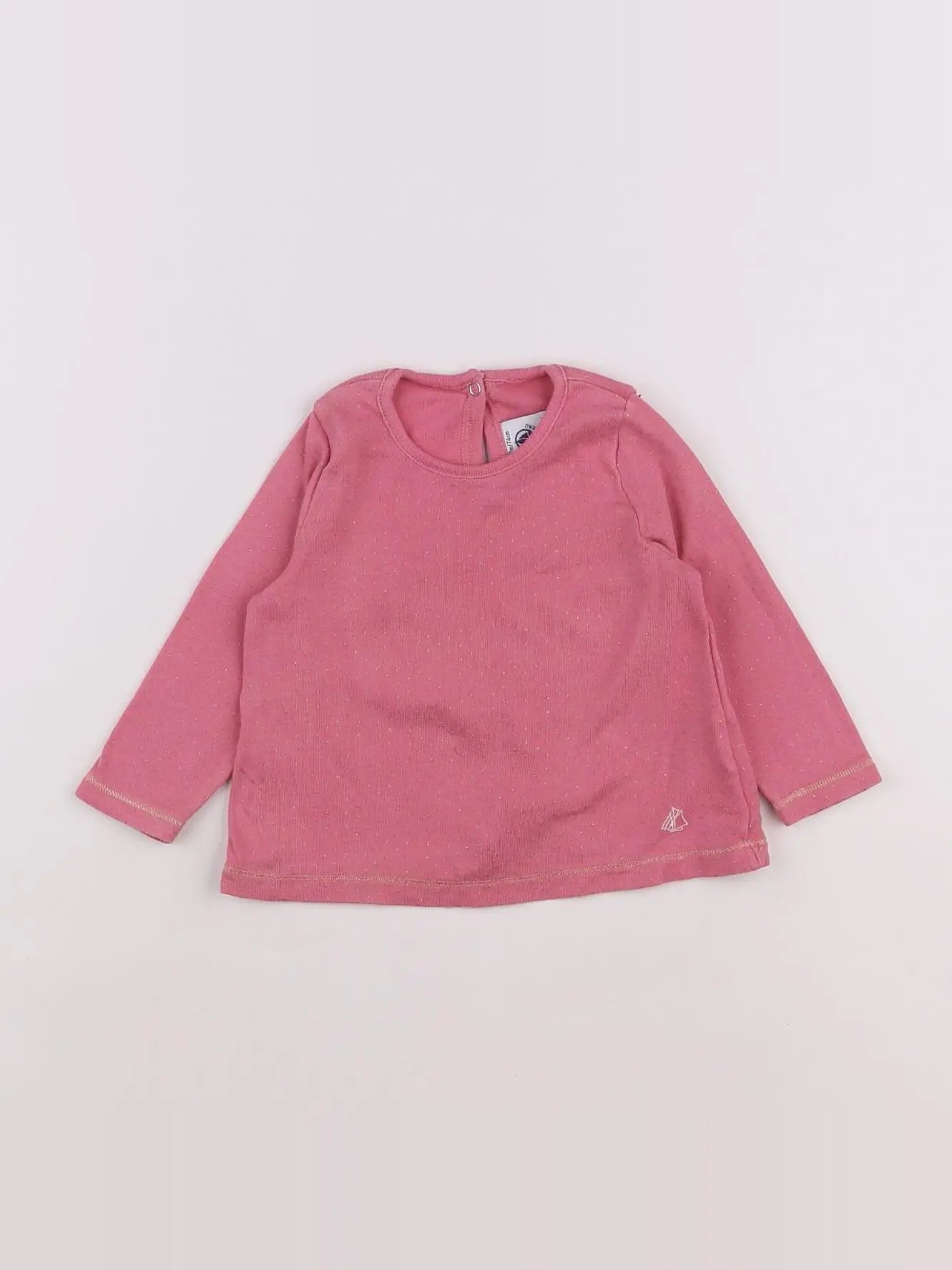 Petit Bateau - tee-shirt rose - 12 mois