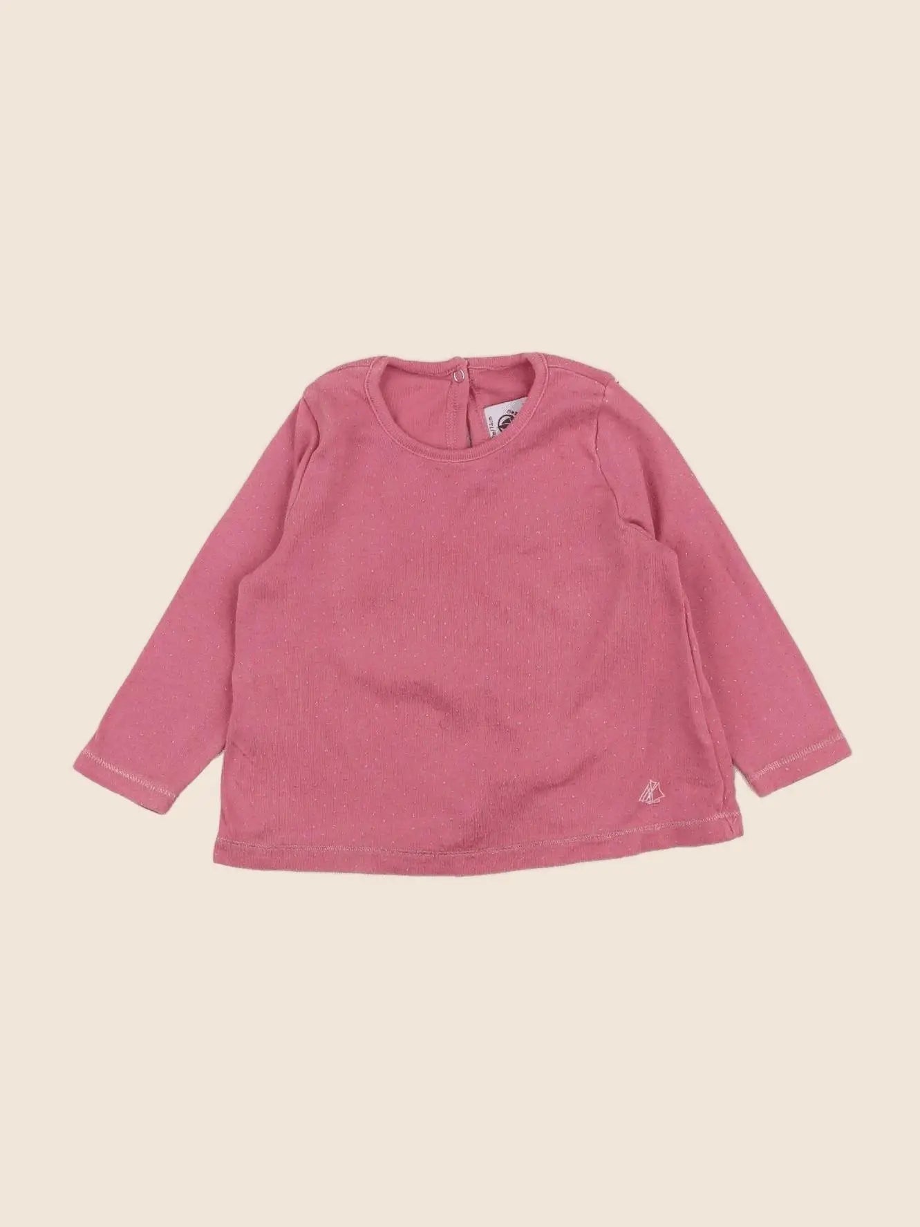 Petit Bateau - tee-shirt rose - 12 mois