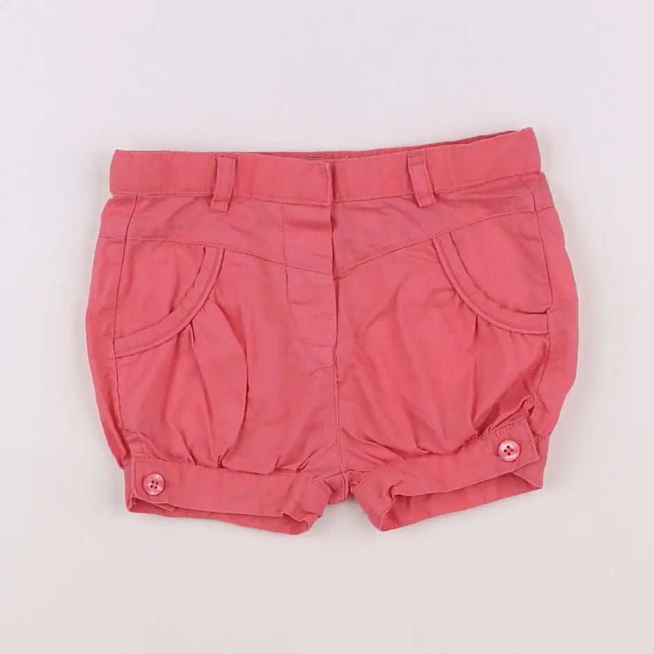 Vertbaudet - short rose - 12 mois