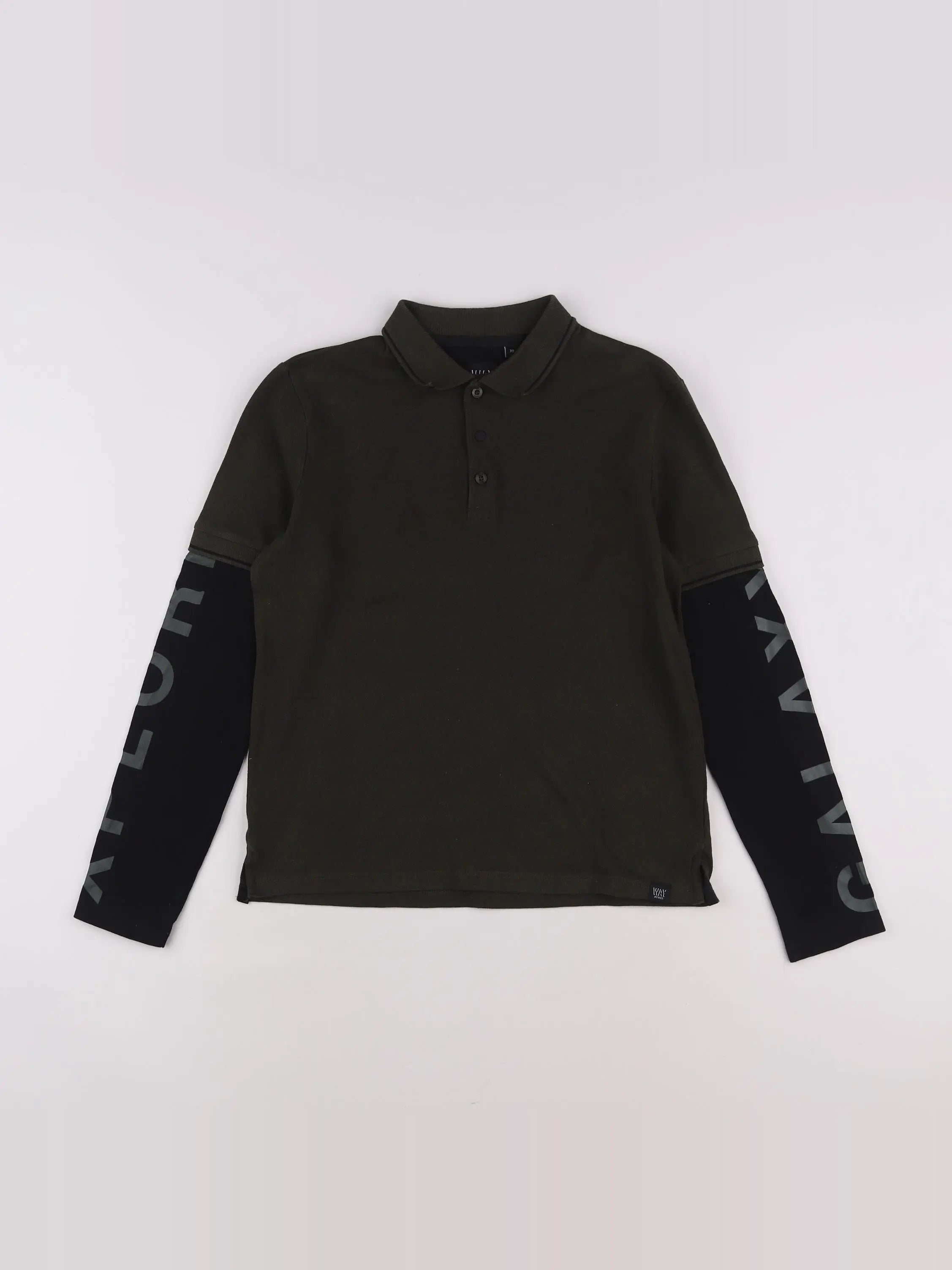 IKKS - polo vert, noir - 12 ans