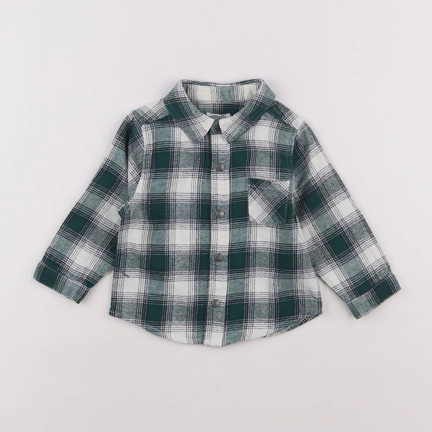 Vertbaudet - chemise vert - 12 mois