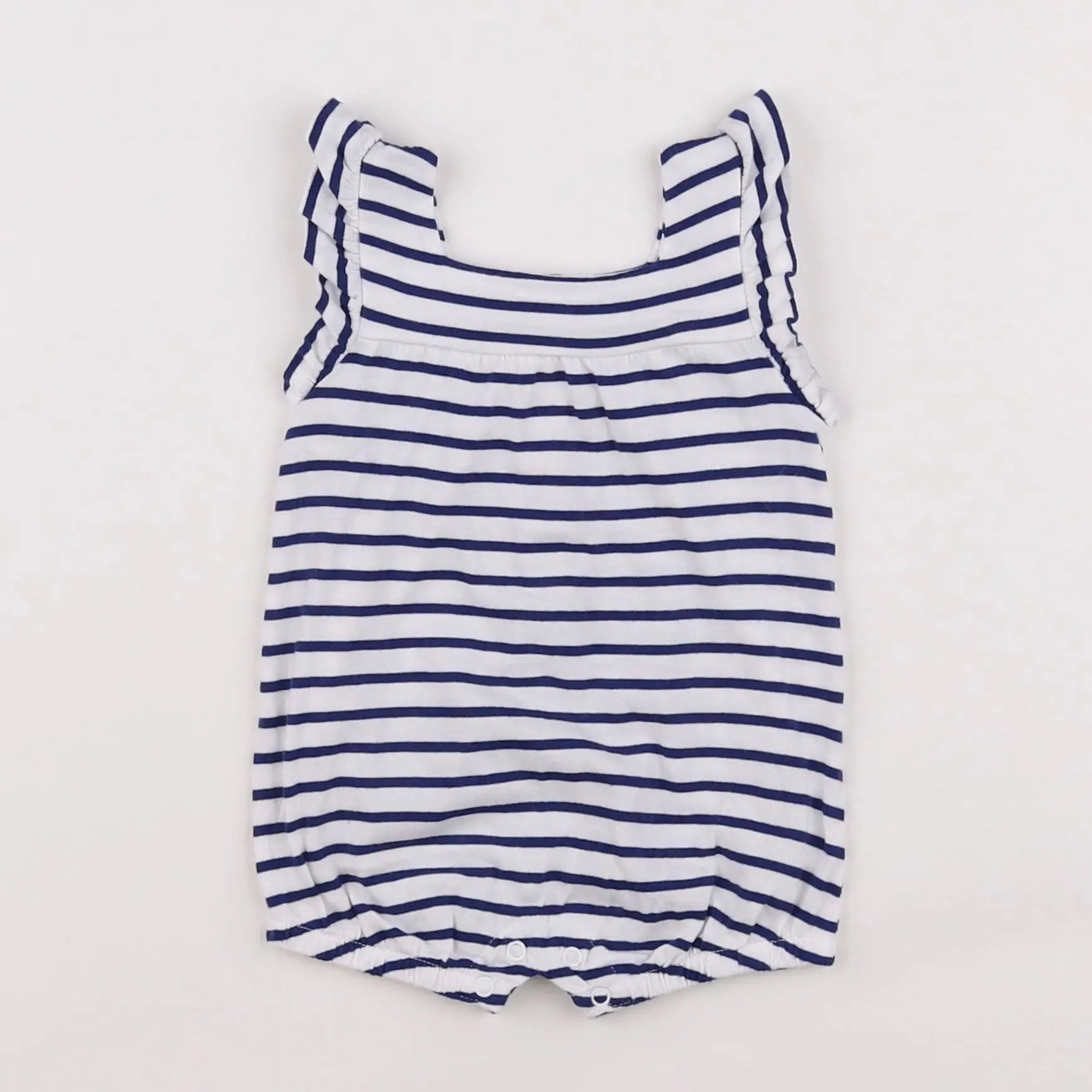 Vertbaudet - combinaison blanc, bleu - 3 mois