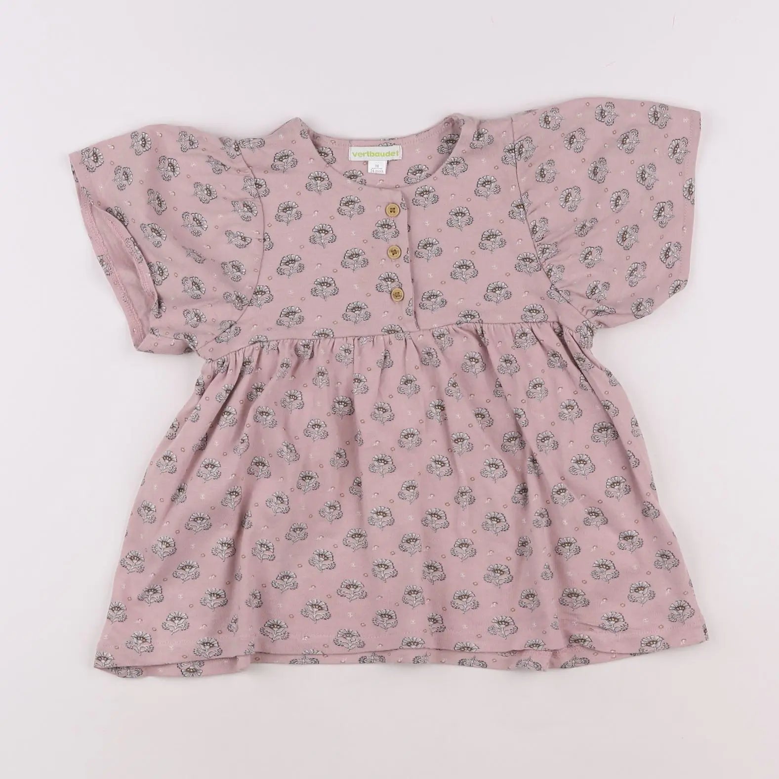 Vertbaudet - robe rose - 2 ans