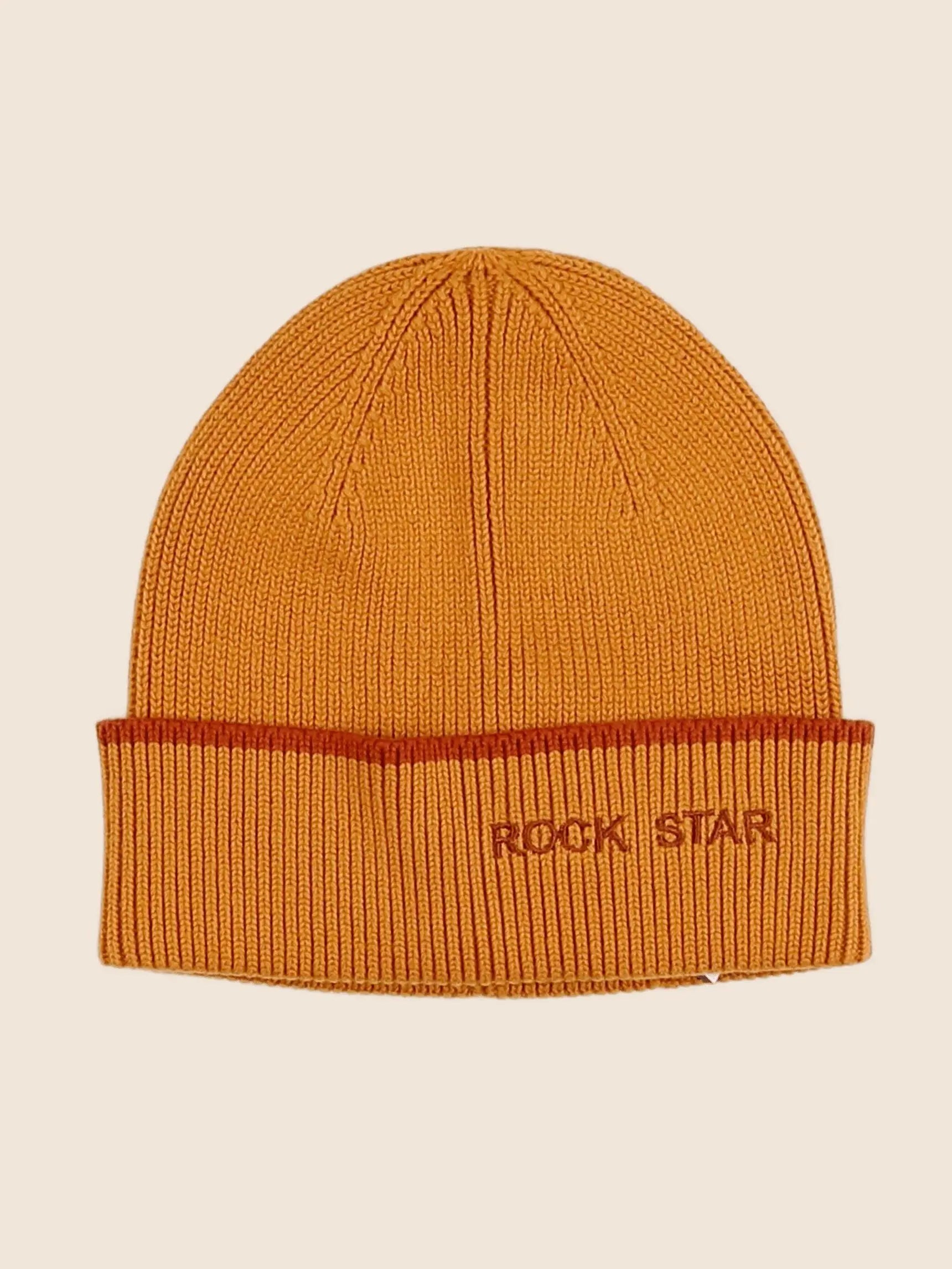 Bonnet "ROCK STAR" jaune. marron