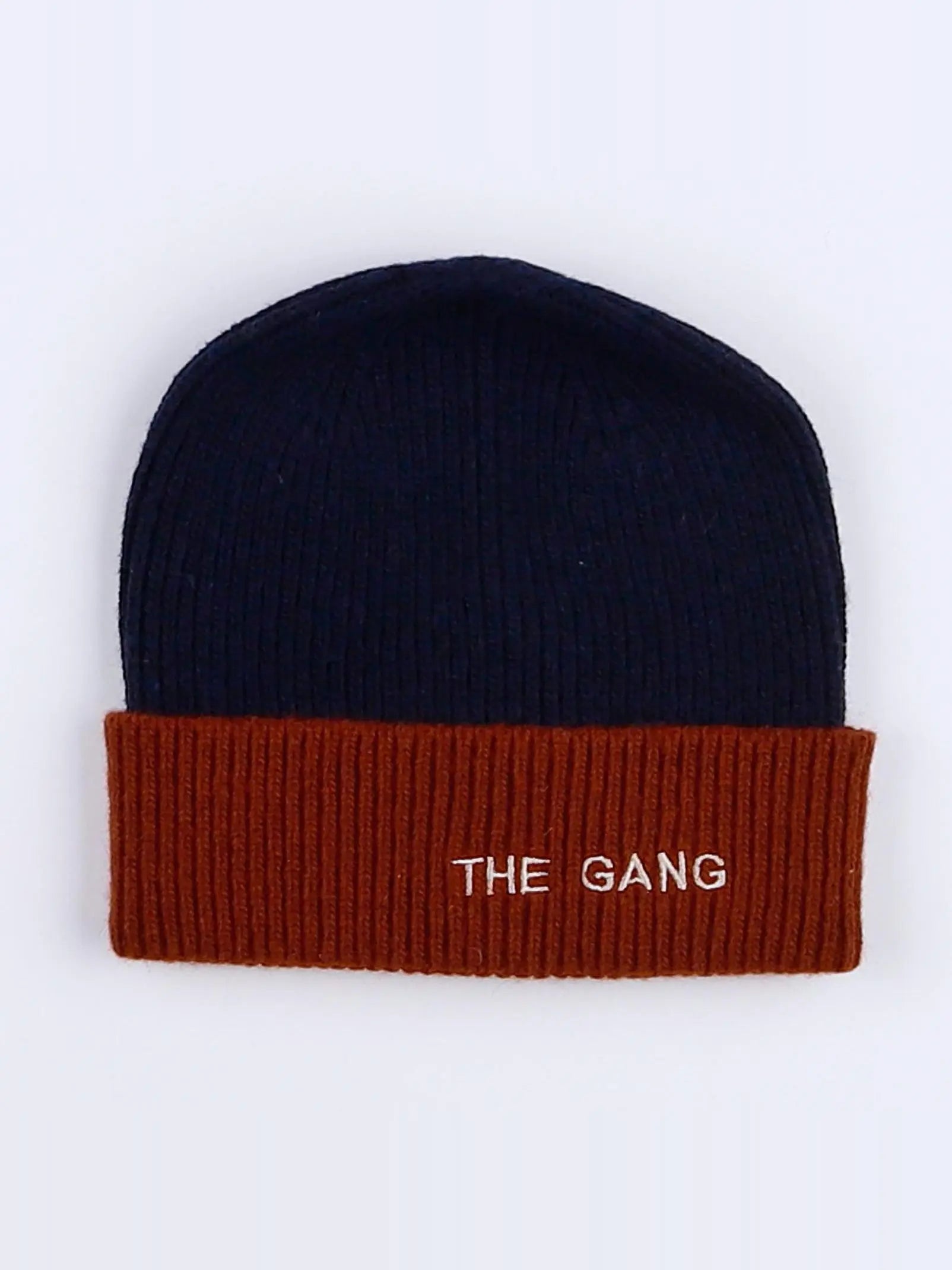 Bonnet "THE GANG" bleu. marron