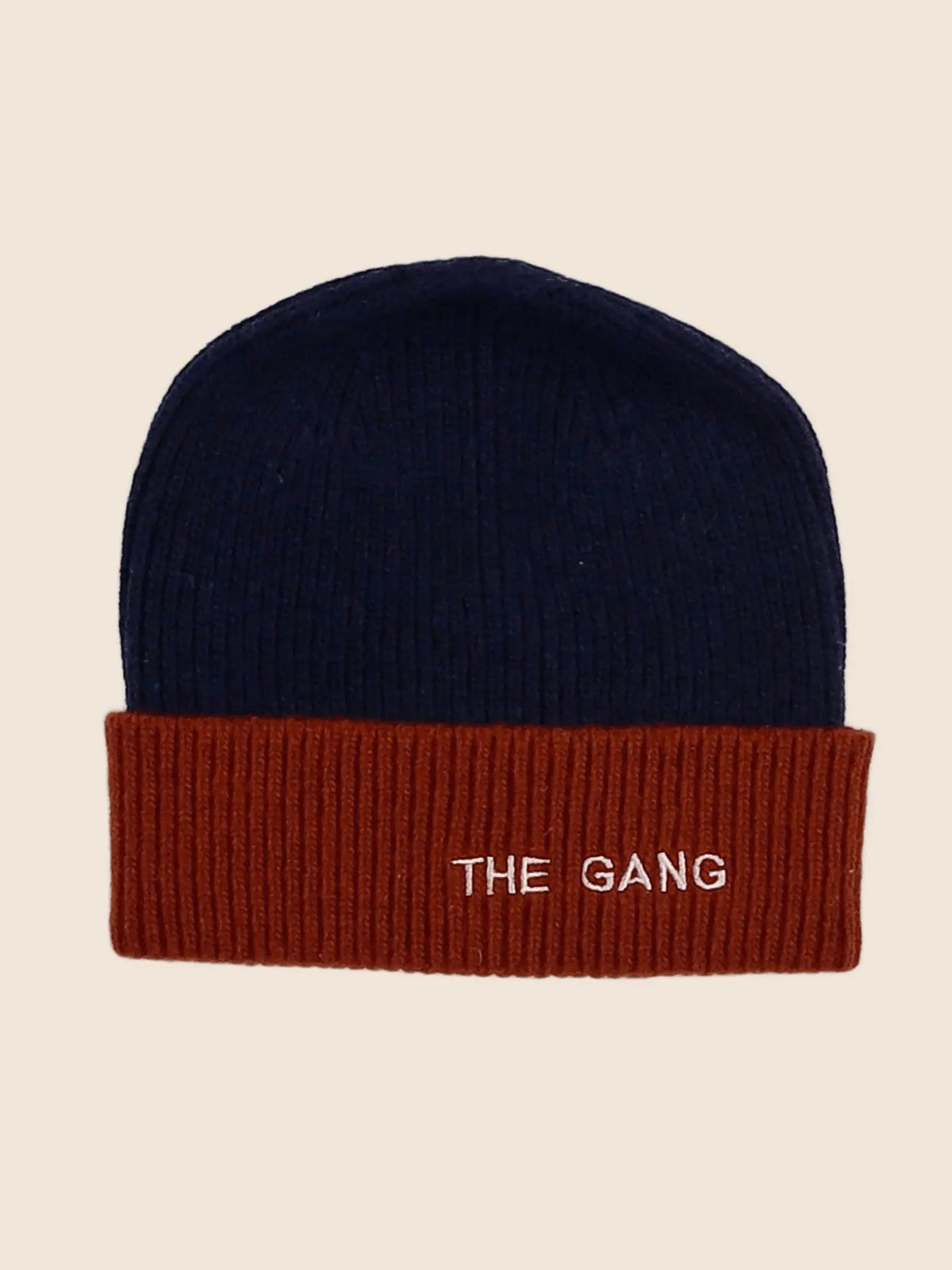 Bonnet "THE GANG" bleu. marron
