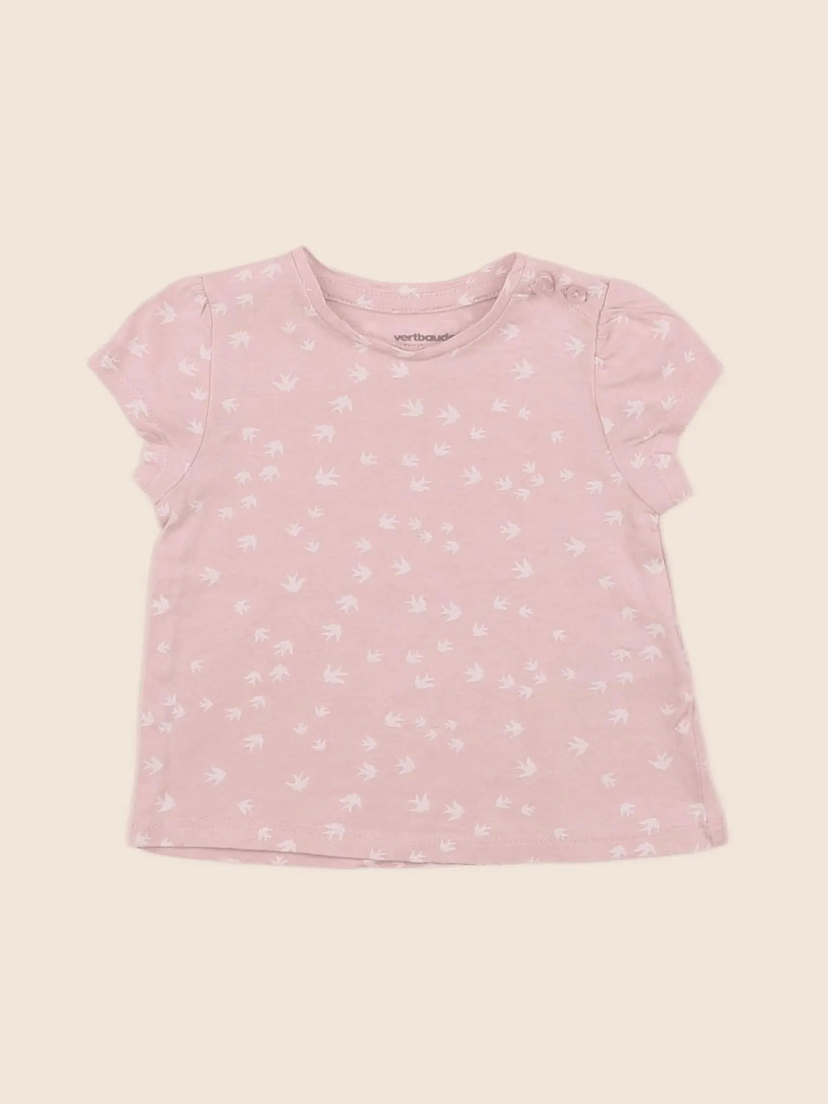 Vertbaudet - tee-shirt rose - 6 mois
