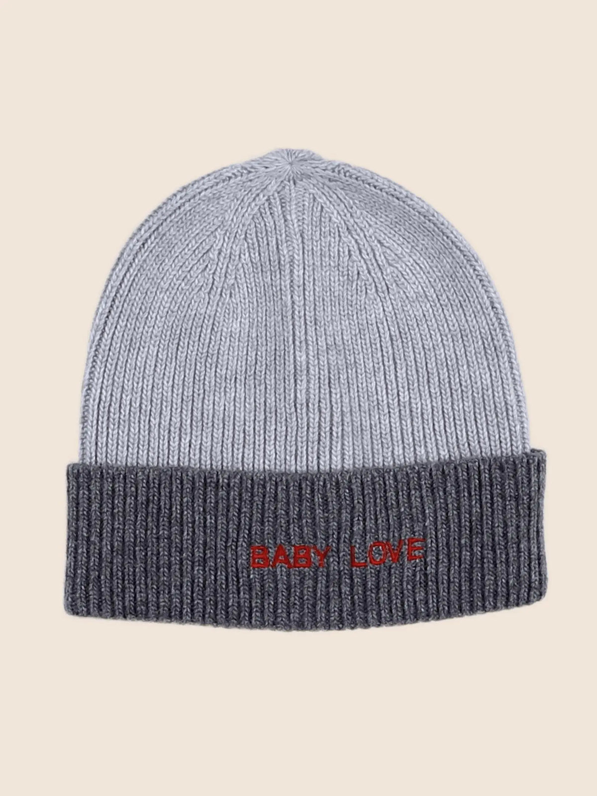 Bonnet "BABY LOVE" gris