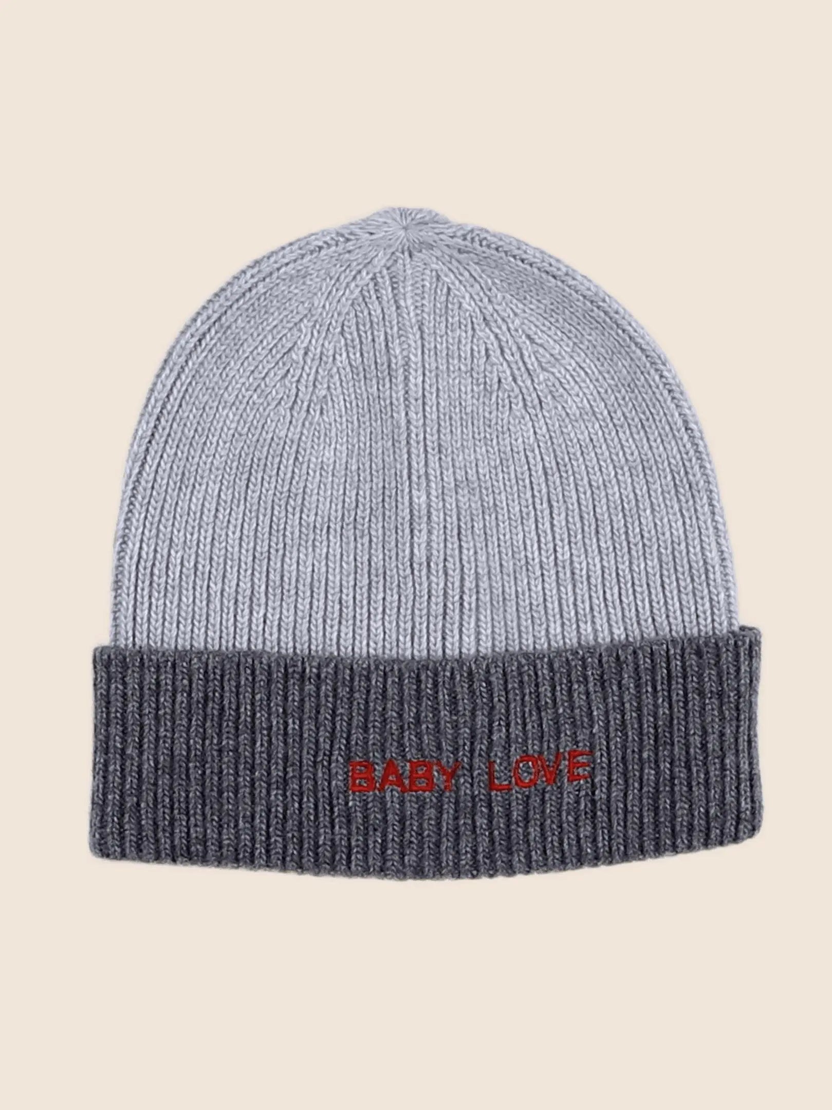 Bonnet "BABY LOVE" gris
